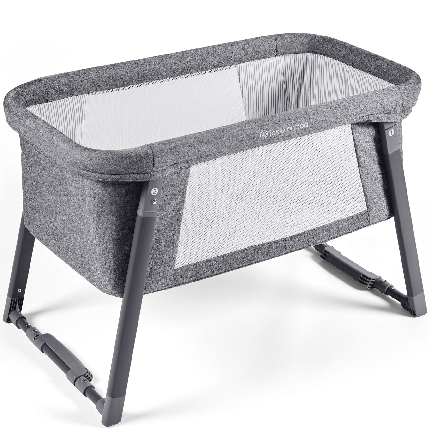 Ickle Bubba Mini Rocker Crib Space Grey