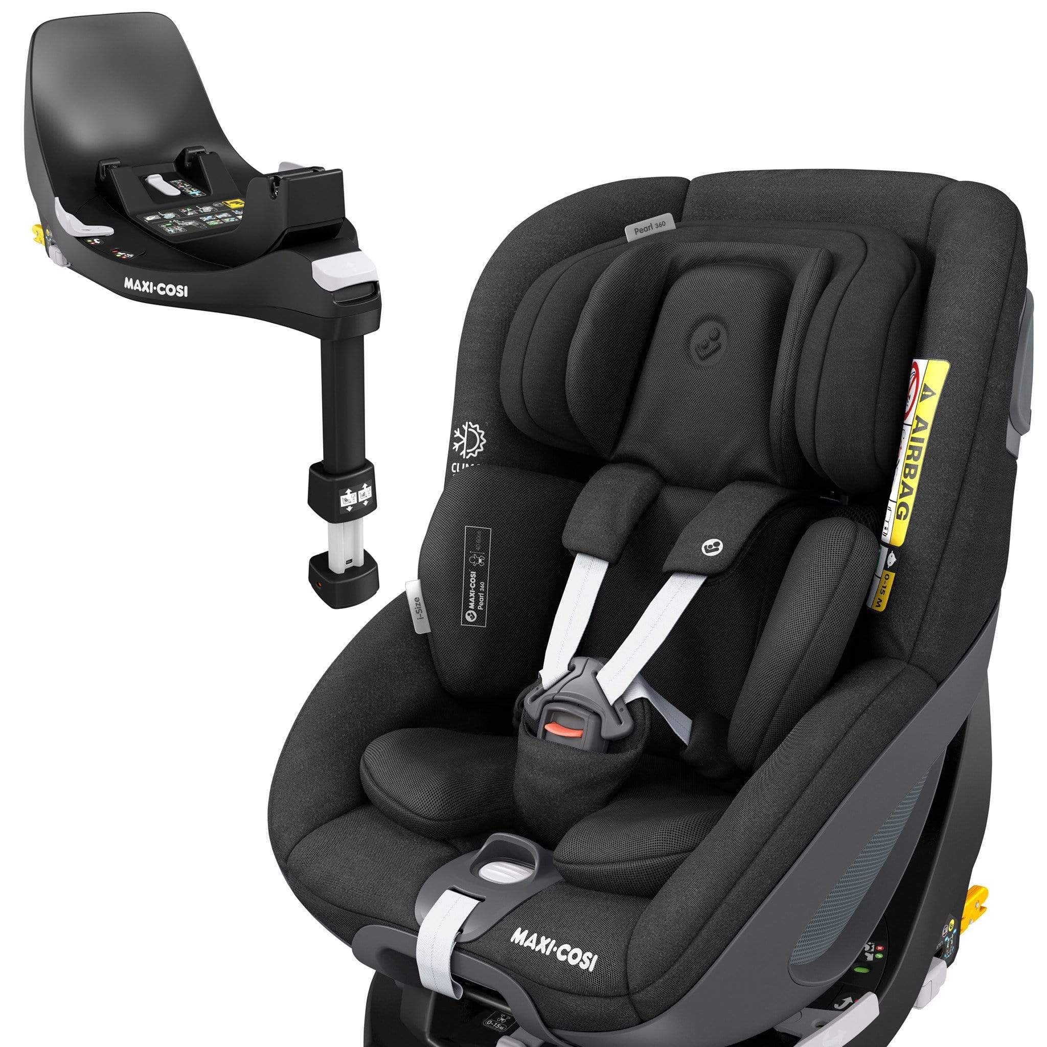 Maxi Cosi Pearl 360 & Family Fix 360 Base Bundle Authentic Black