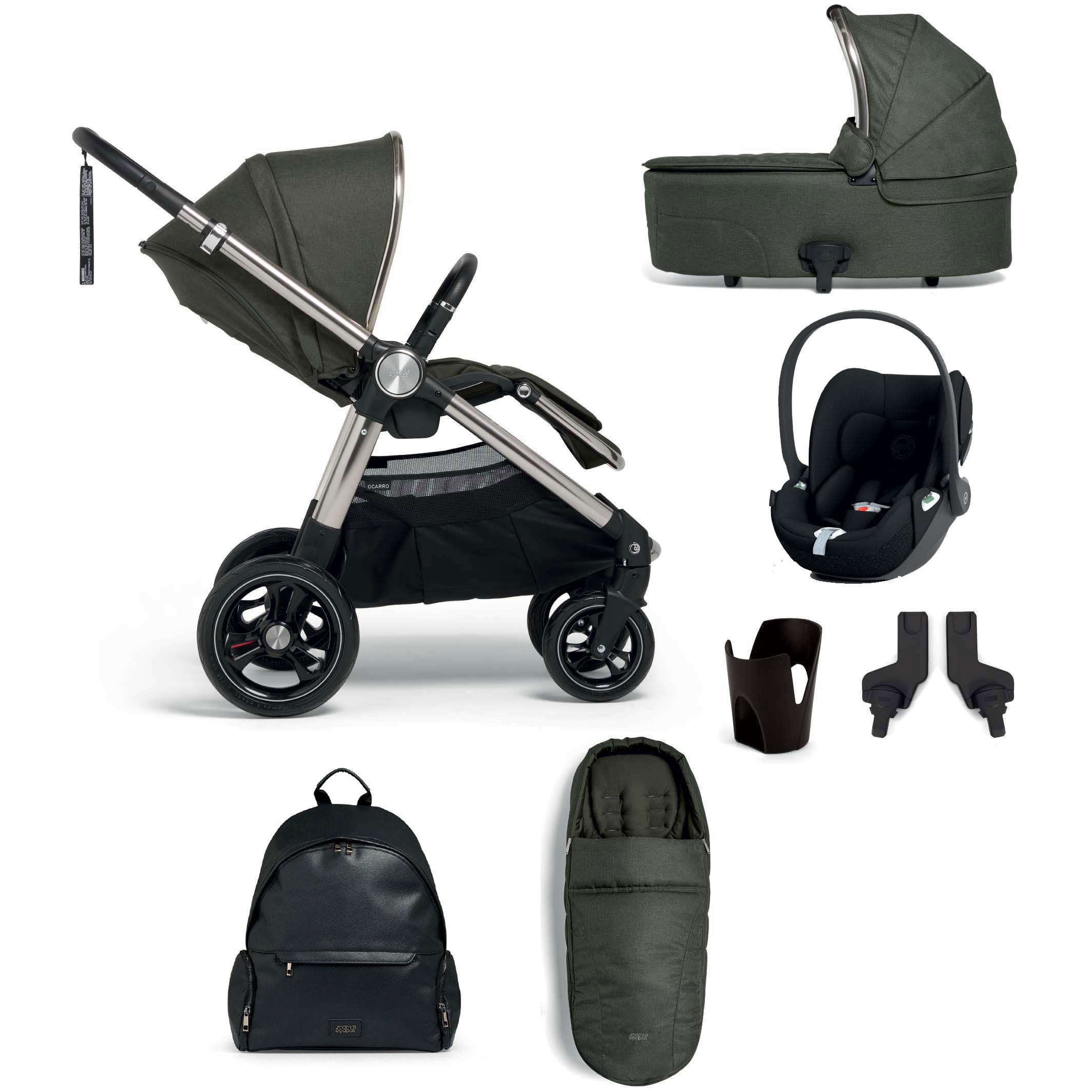 Mamas & Papas Ocarro 7/8 Piece Cloud T Travel System - Hunter Green