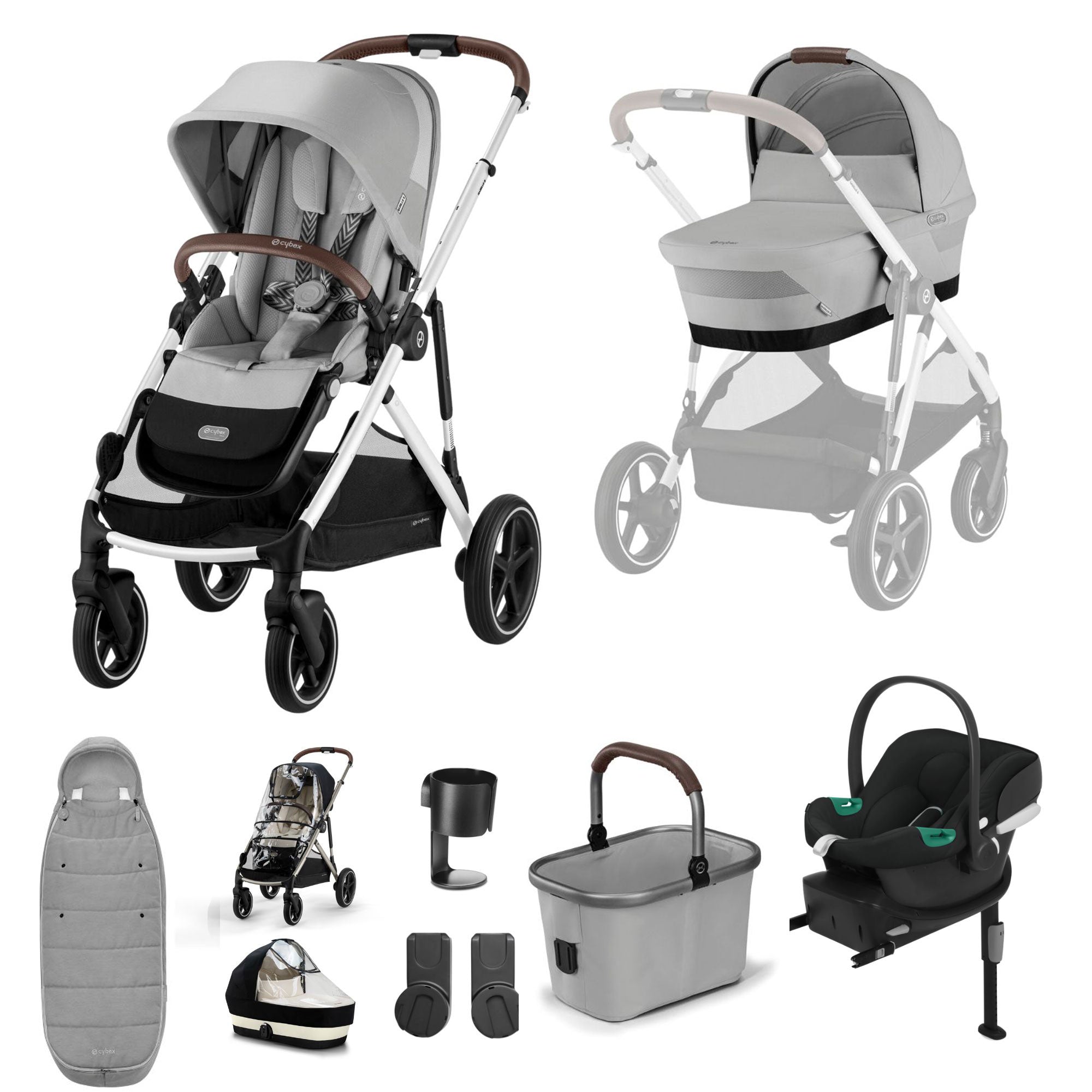 Cybex Gazelle S Comfort Bundle - Silver/Stone Grey