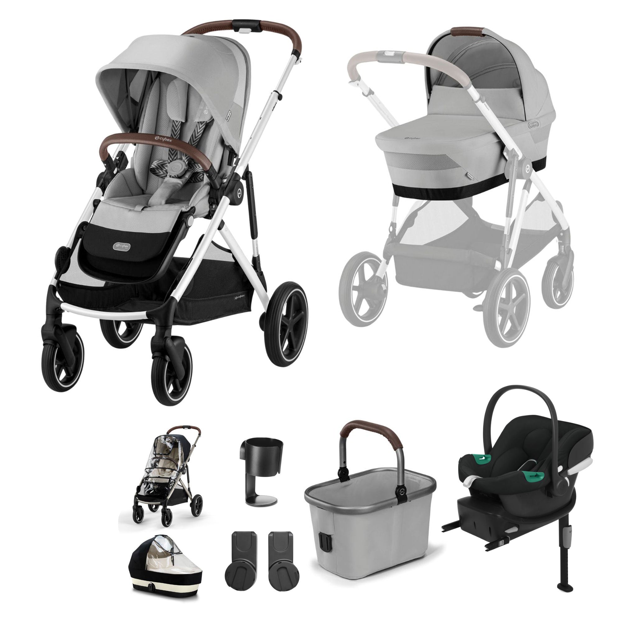 Cybex Gazelle S Comfort Bundle - Silver/Stone Grey