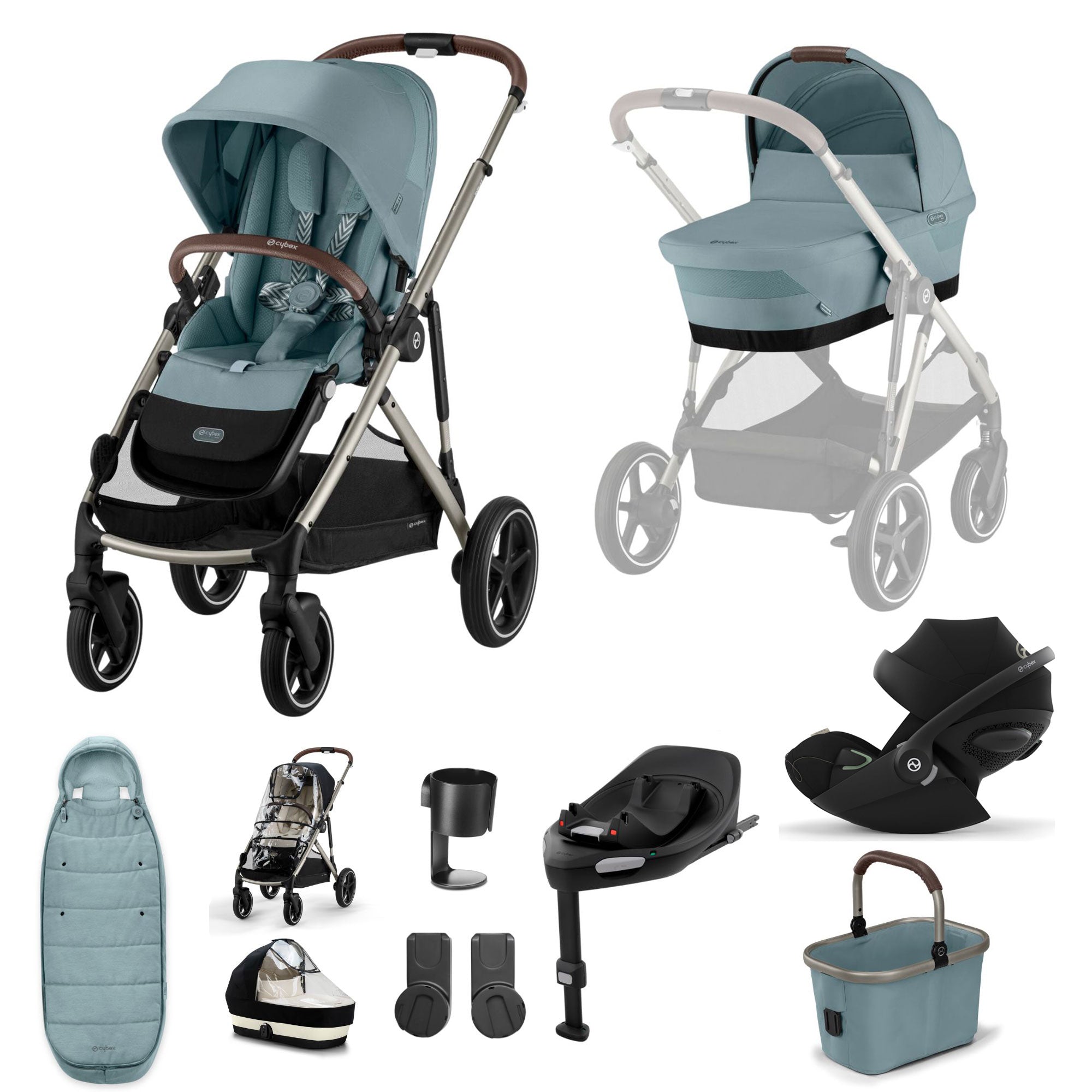 Cybex Gazelle S Luxury Bundle - Taupe/Stormy Blue