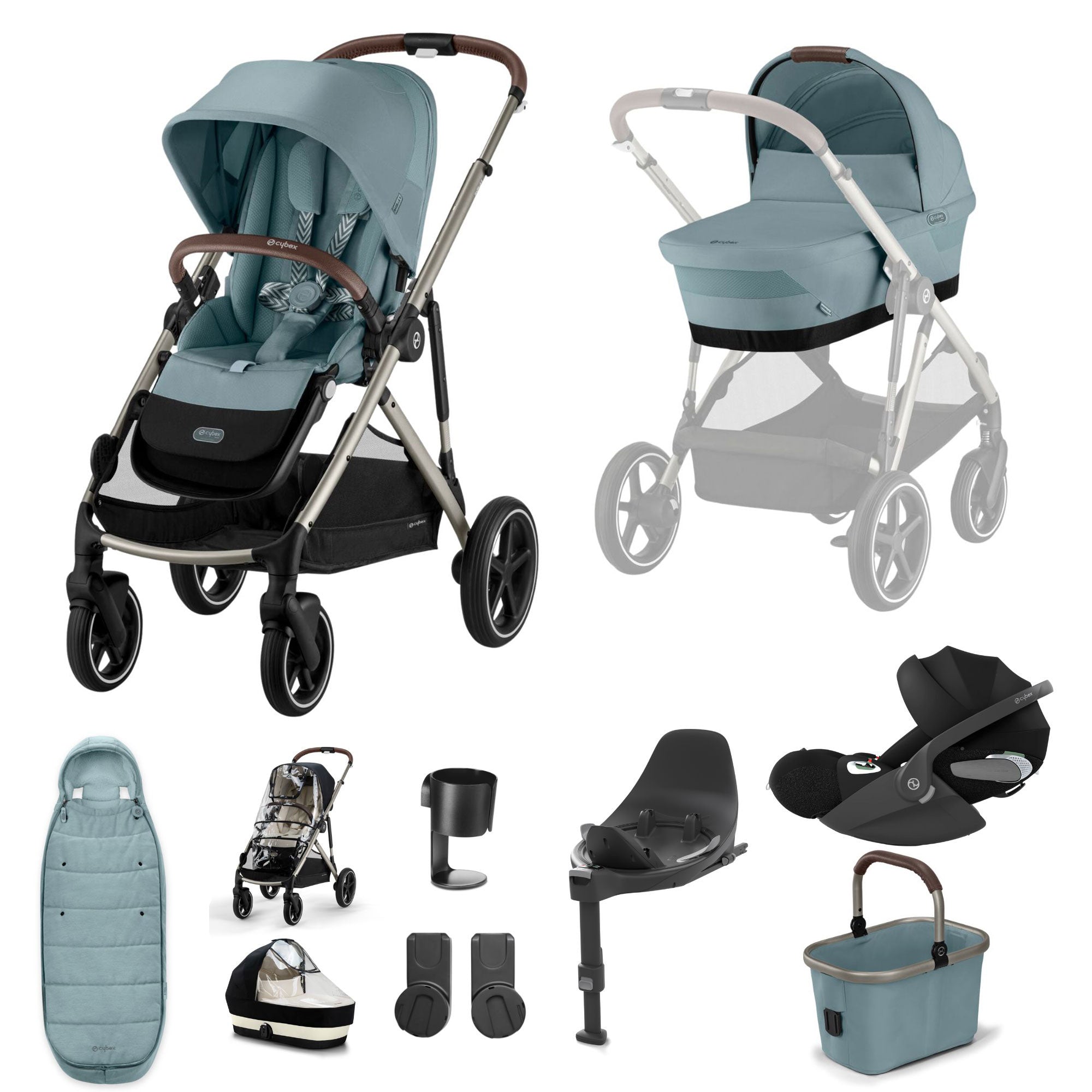 Cybex Gazelle S Luxury Bundle - Taupe/Stormy Blue