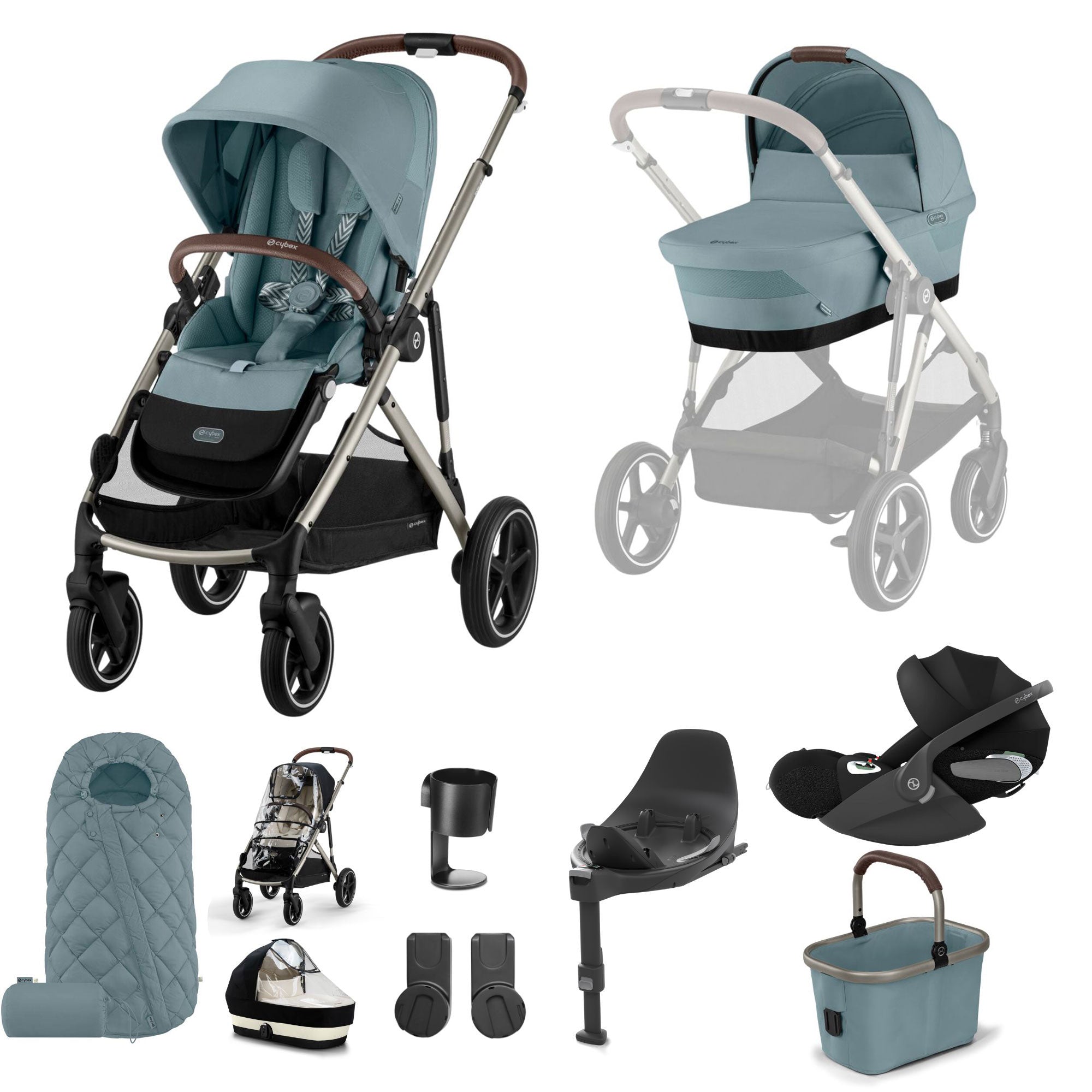 Cybex Gazelle S Luxury Bundle - Taupe/Stormy Blue