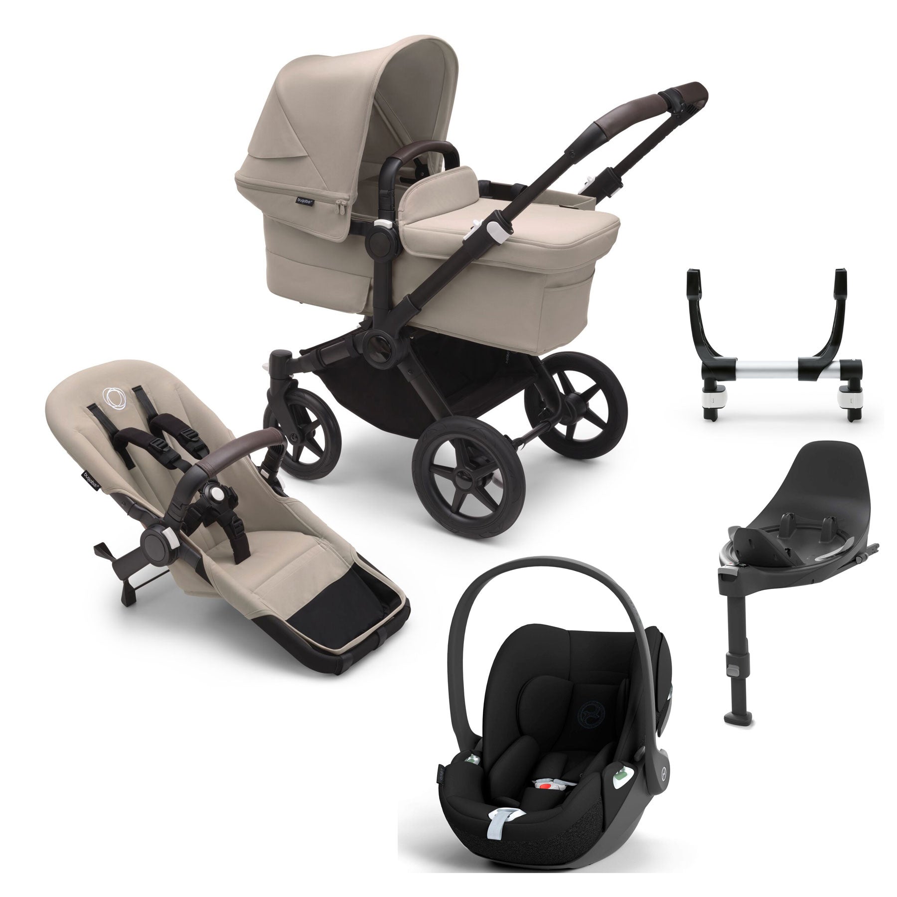 Bugaboo Donkey 5 Mono Cloud T Travel System - Desert Taupe