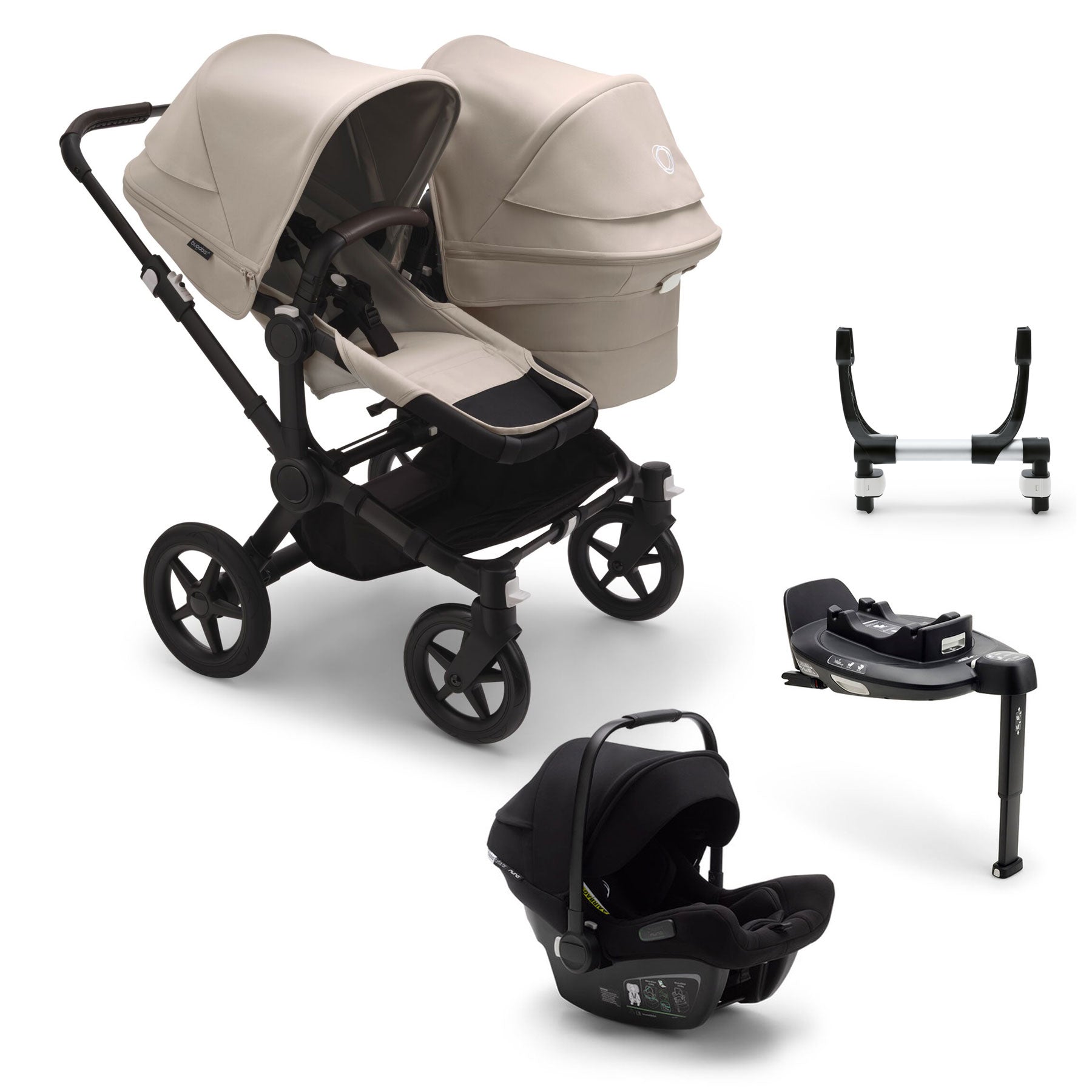 Bugaboo Donkey 5 Duo Complete Turtle Travel System - Desert Taupe