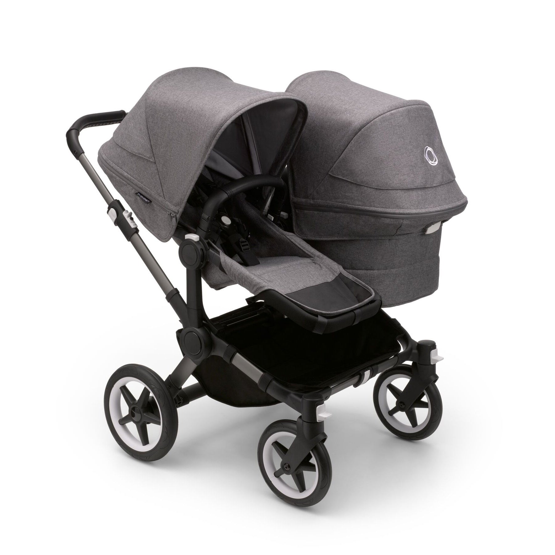 Bugaboo Donkey 5 Duo Complete Turtle Travel System - Grey Mélange