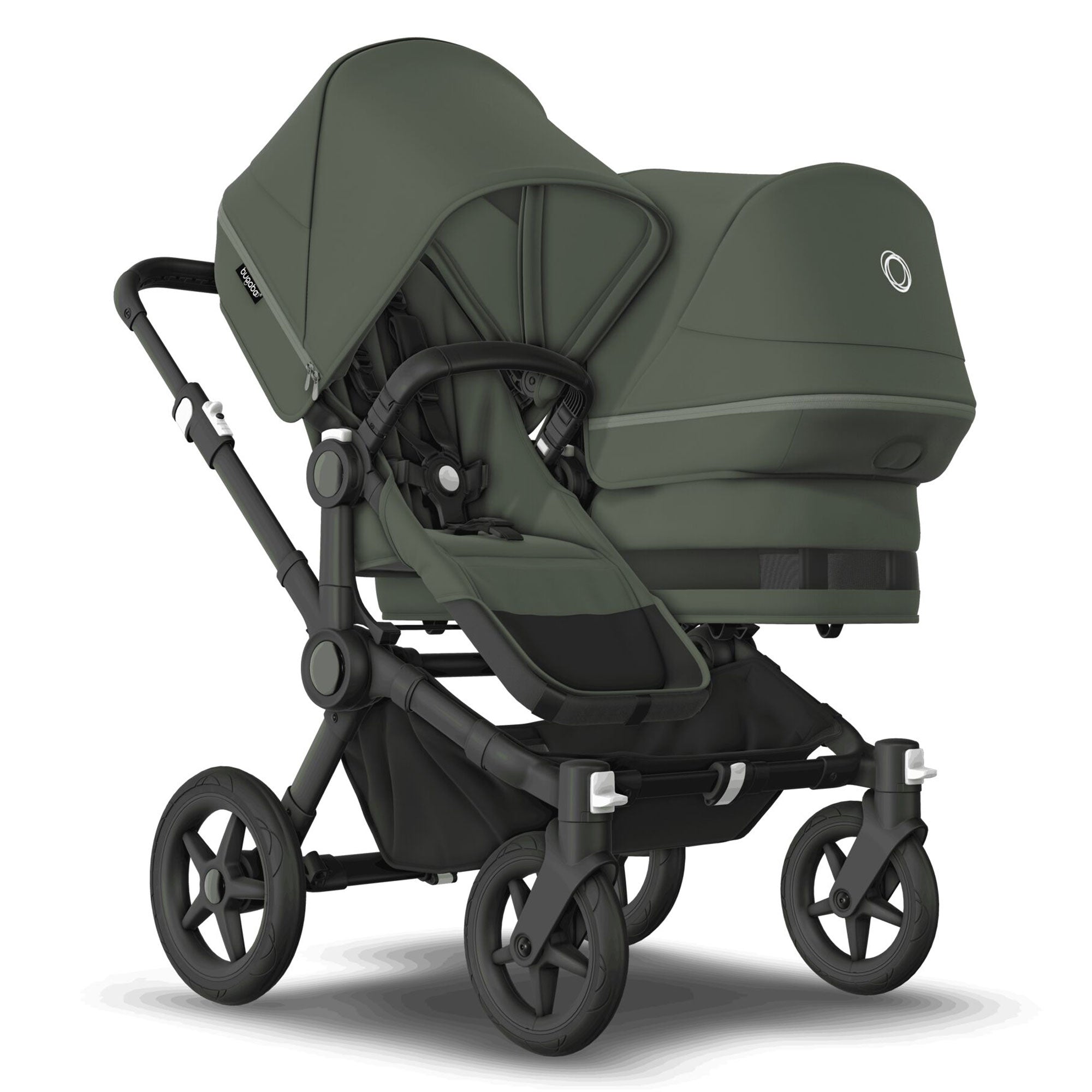 Bugaboo Donkey 5 Duo Complete Turtle Travel System - Forest Green