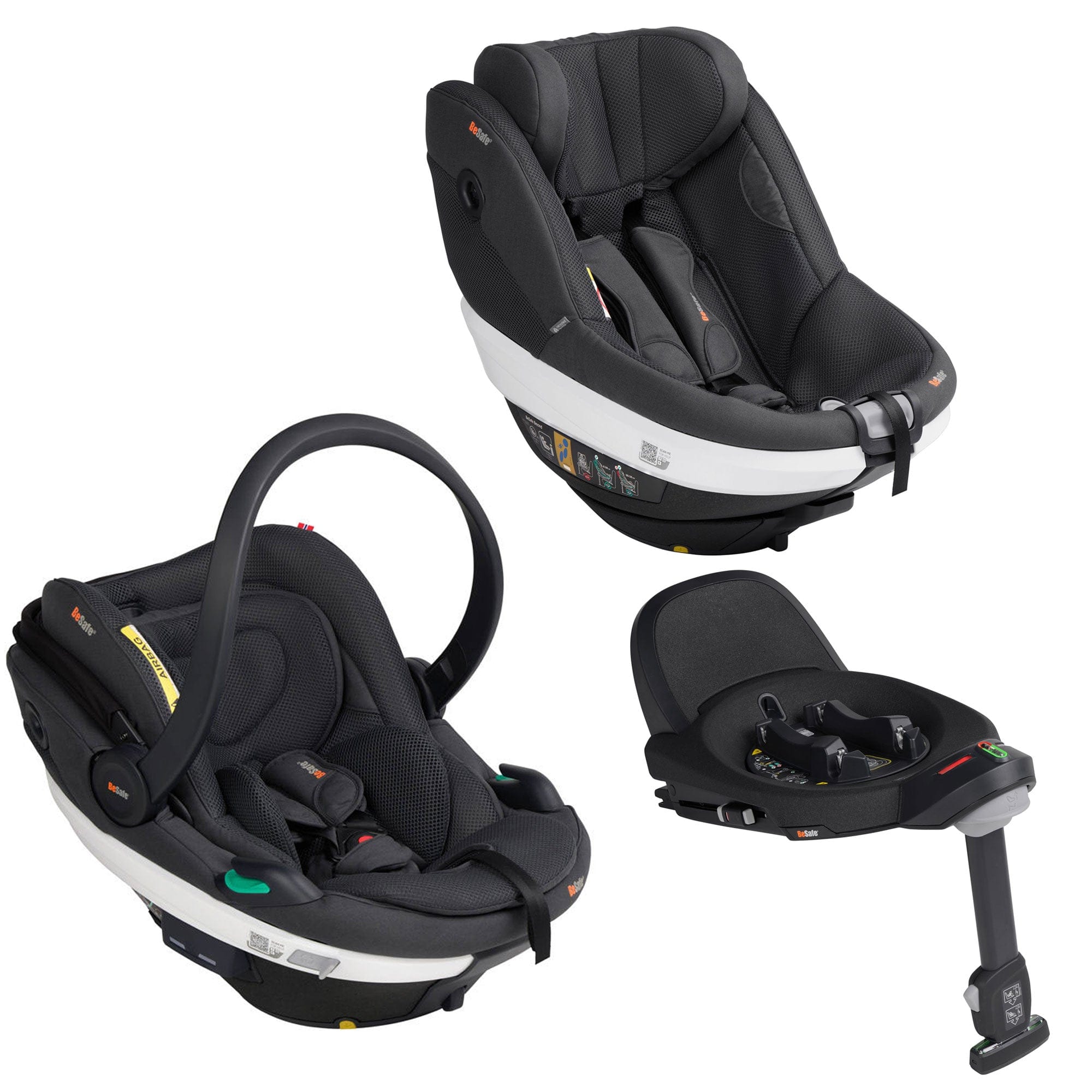 BeSafe combination car seats BeSafe Beyond 360 Complete Bundle (Anthracite Mesh)