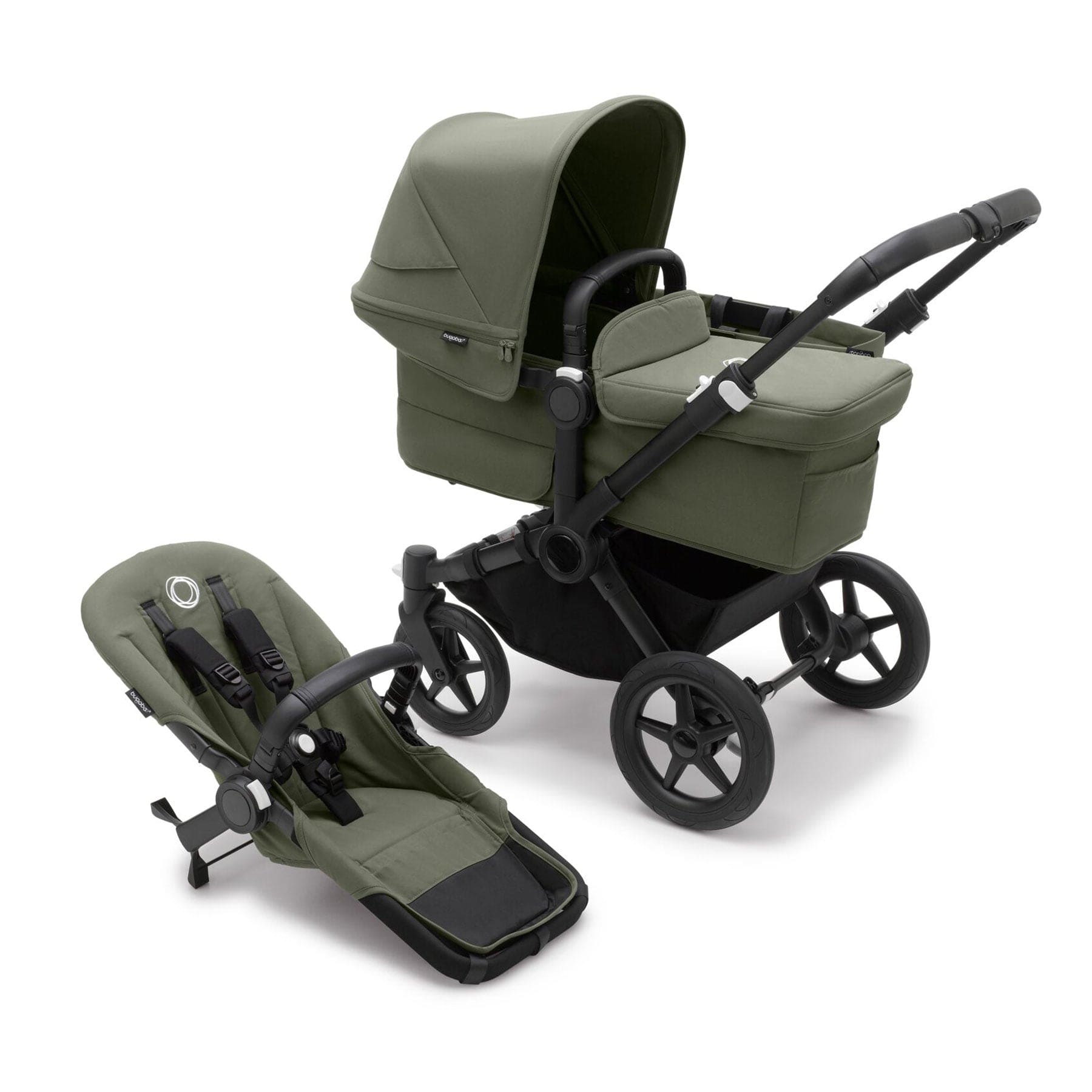 Bugaboo baby prams Bugaboo Donkey 5 Mono Complete in Black/Forest Green 100000008