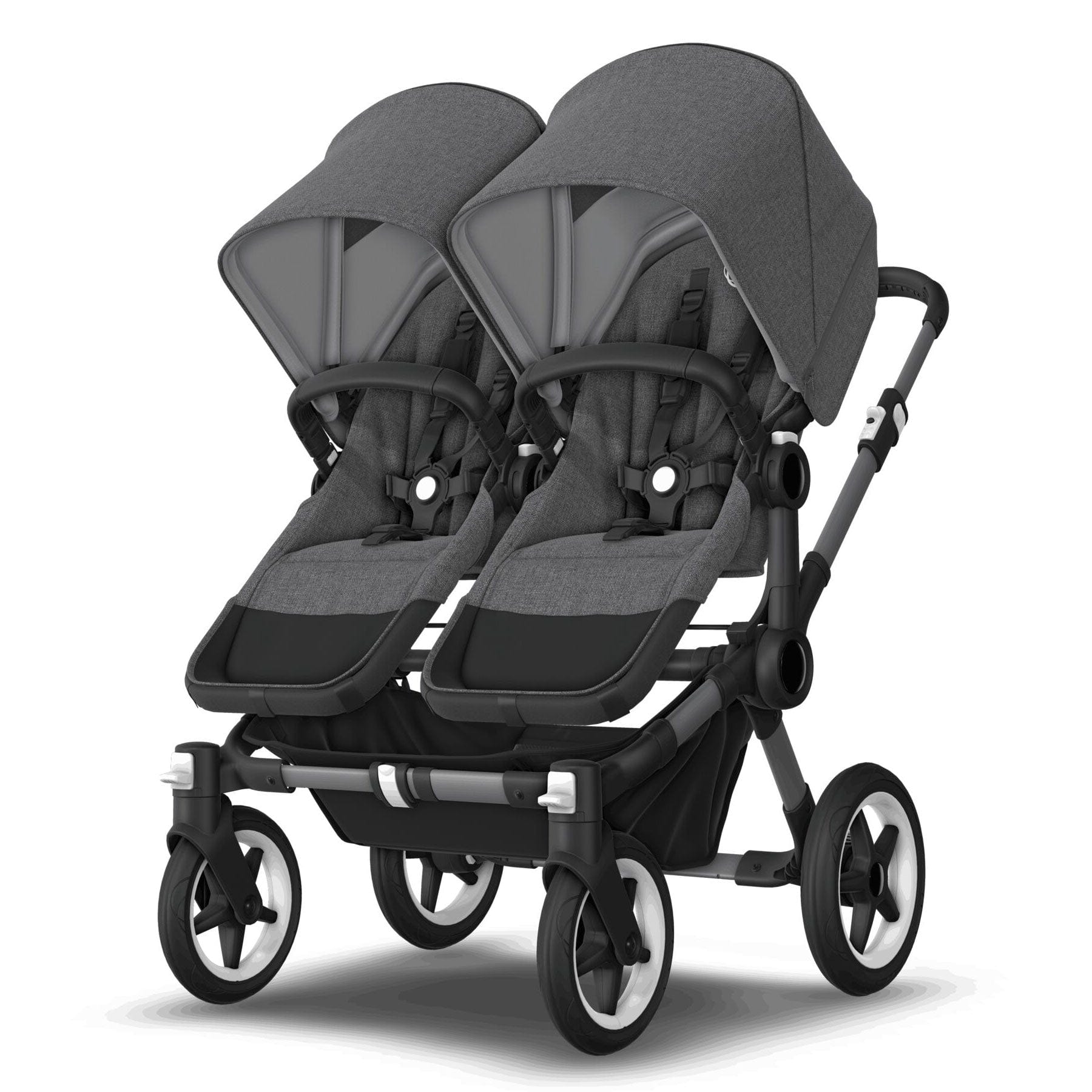 Bugaboo baby prams Bugaboo Donkey 5 Twin Complete Pushchair - Black/Grey Mélange 100288001