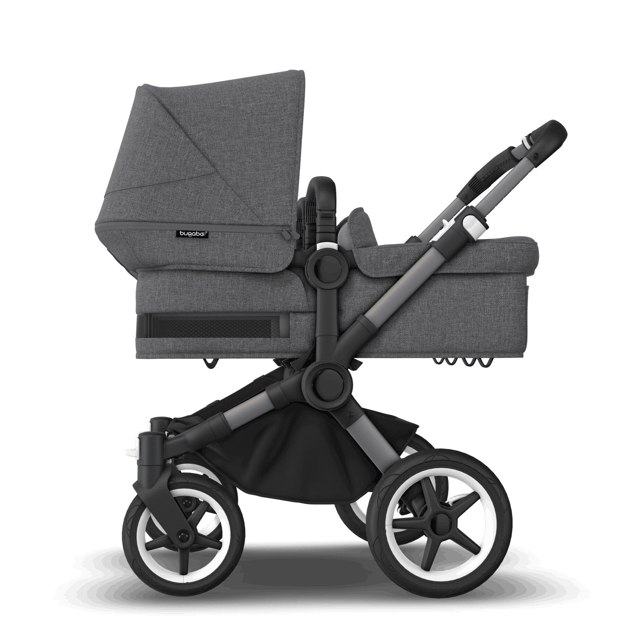 Bugaboo baby prams Bugaboo Donkey 5 Twin Complete Pushchair - Black/Grey Mélange 100288001