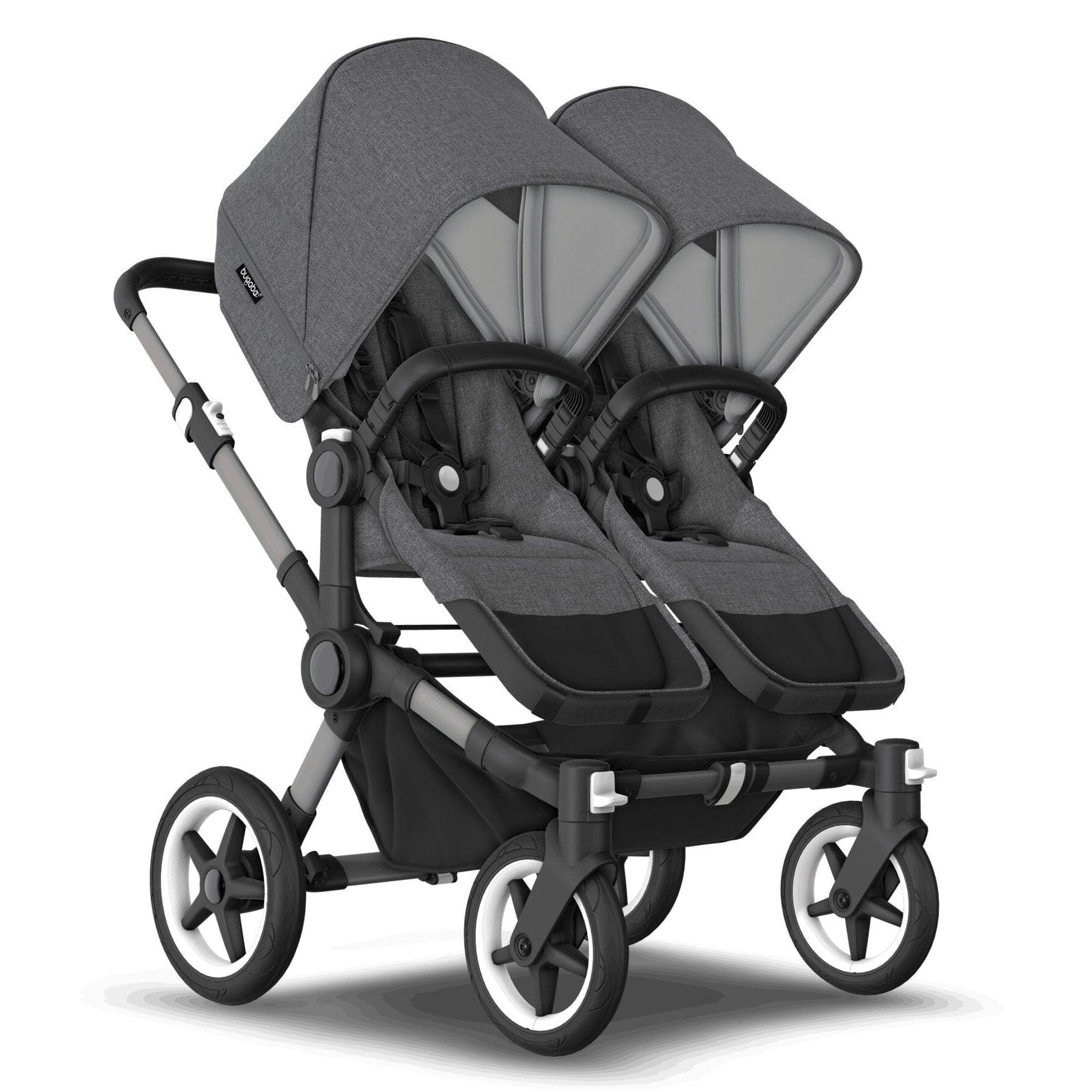 Bugaboo baby prams Bugaboo Donkey 5 Twin Complete Pushchair - Black/Grey Mélange 100288001