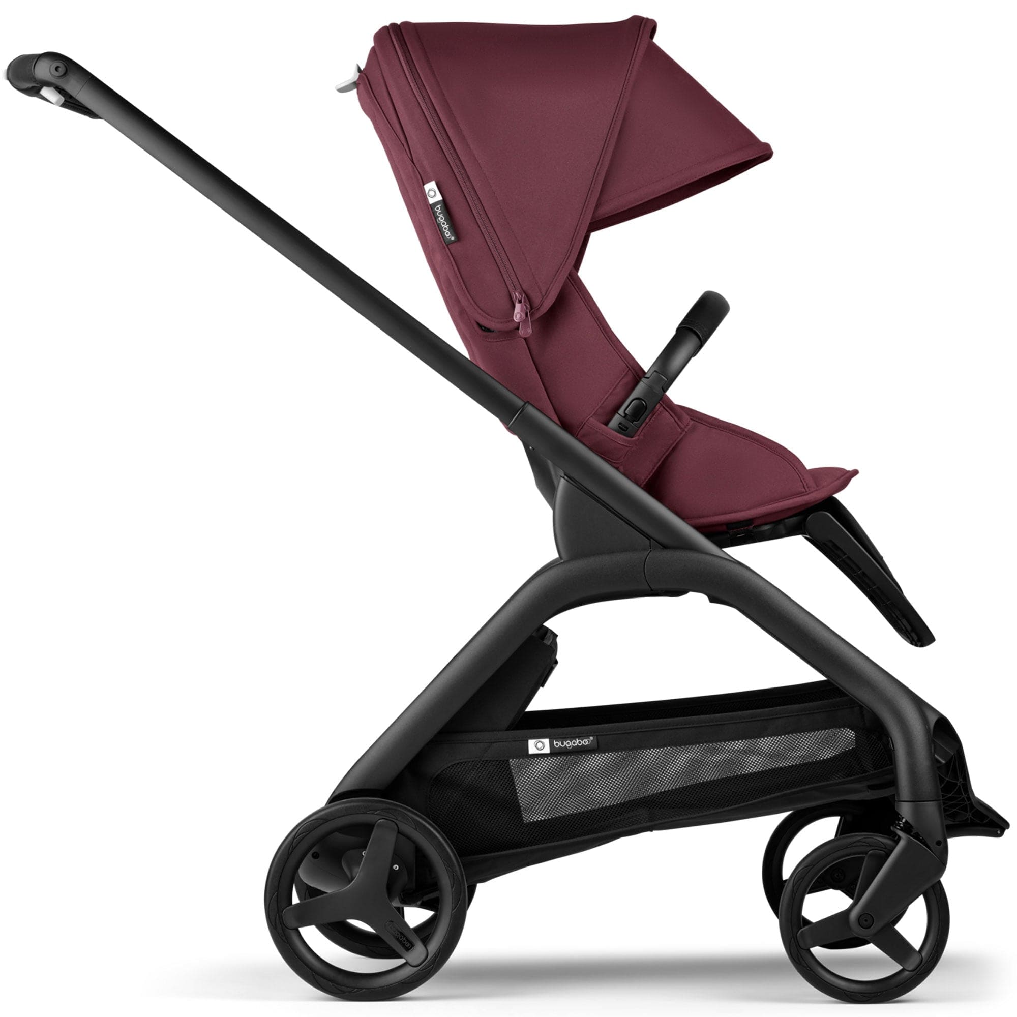 Bugaboo baby prams Bugaboo Dragonfly Complete Pram - Black/Dark Cherry 18318-BLK-DAR-CHE