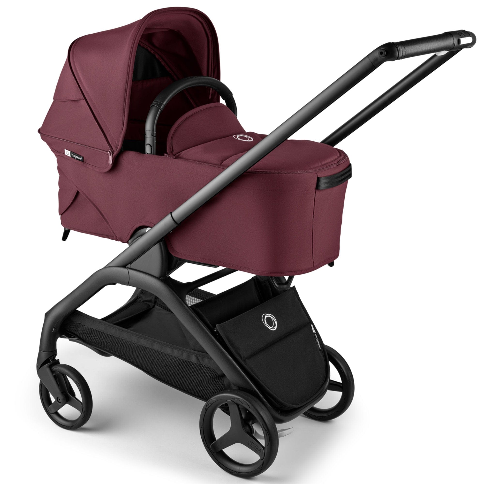 Bugaboo baby prams Bugaboo Dragonfly Complete Pram - Black/Dark Cherry 18318-BLK-DAR-CHE