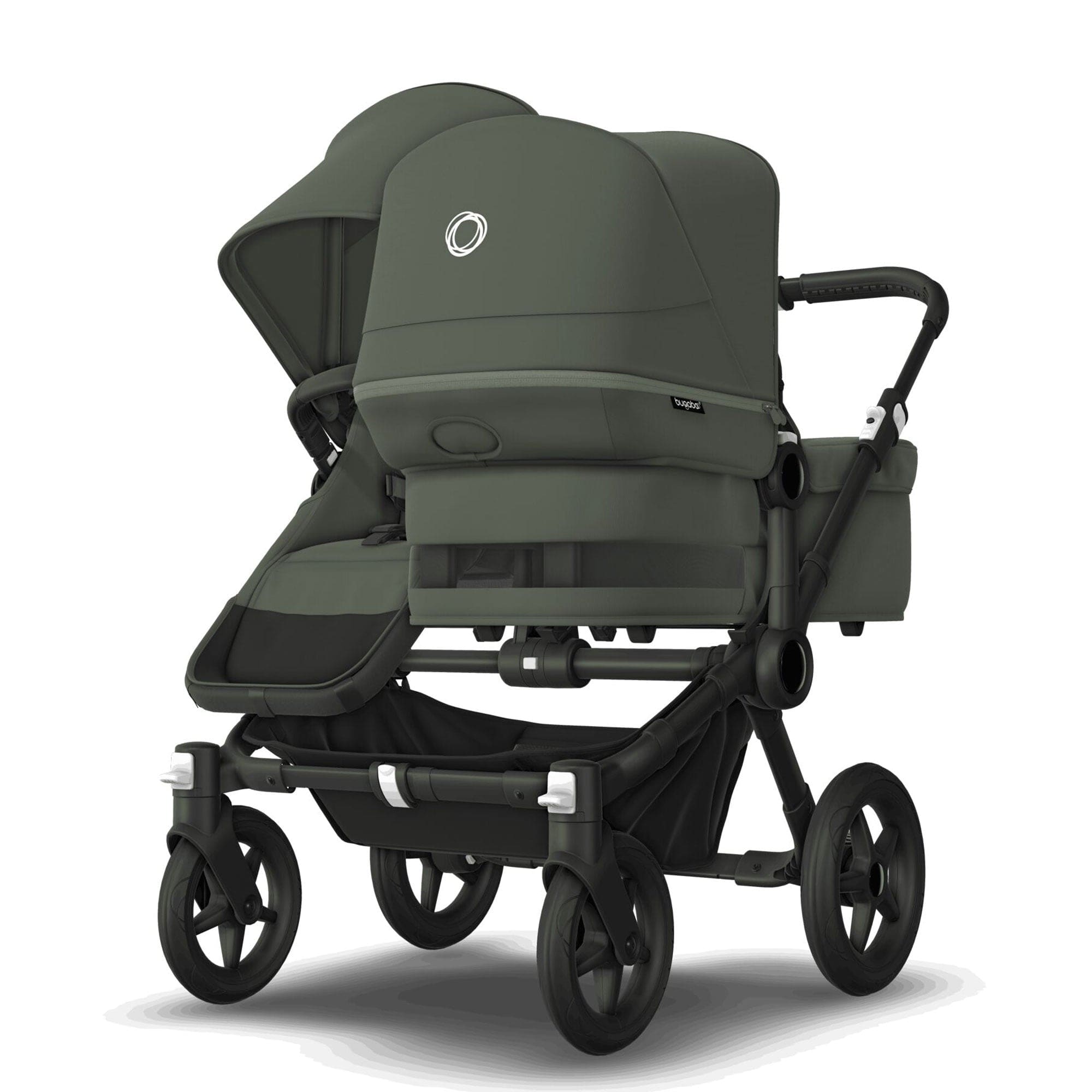 Bugaboo travel systems Bugaboo Donkey 5 Duo Complete Cloud T Travel System - Forest Green 17676-FOR-GRN