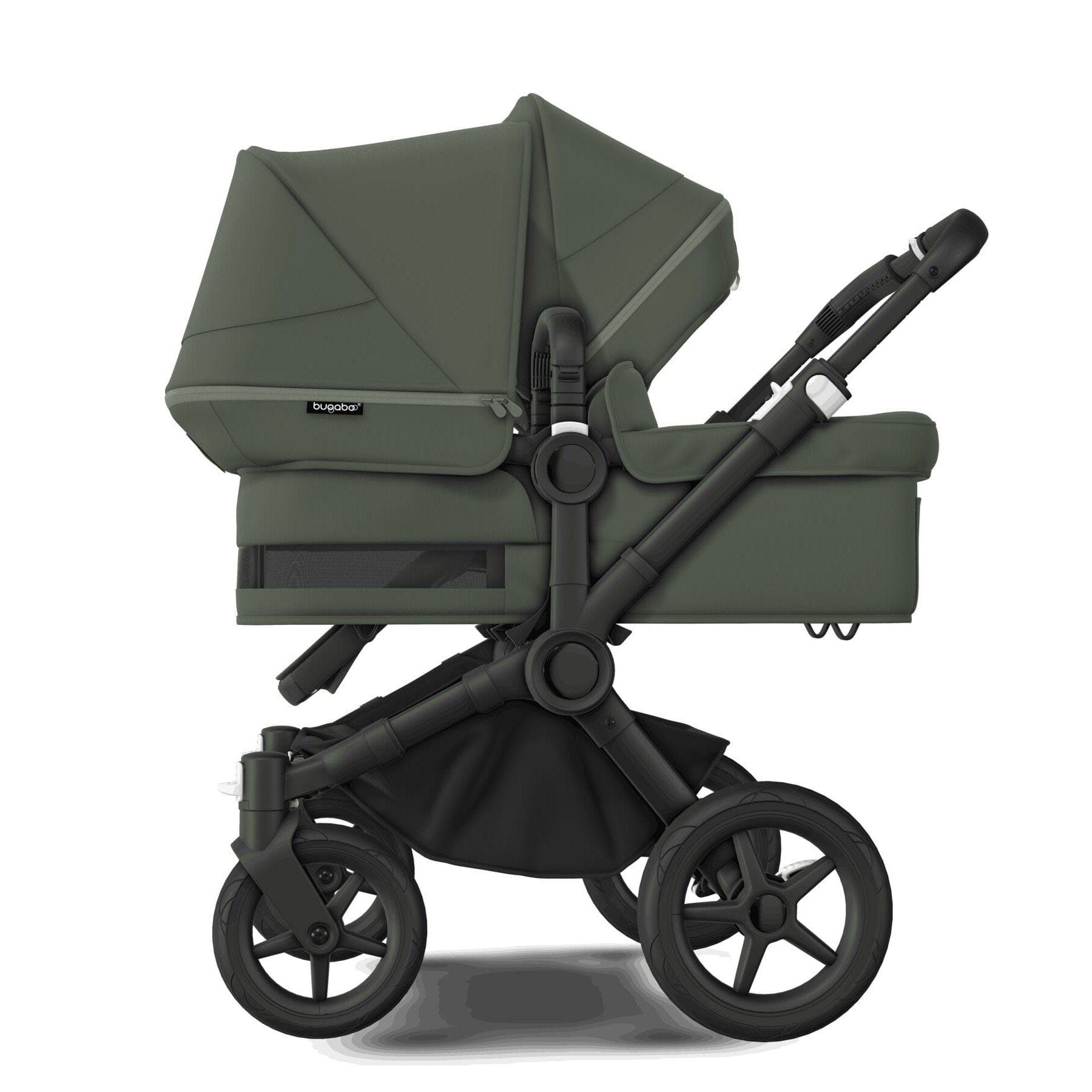 Bugaboo travel systems Bugaboo Donkey 5 Duo Complete Cloud T Travel System - Forest Green 17676-FOR-GRN