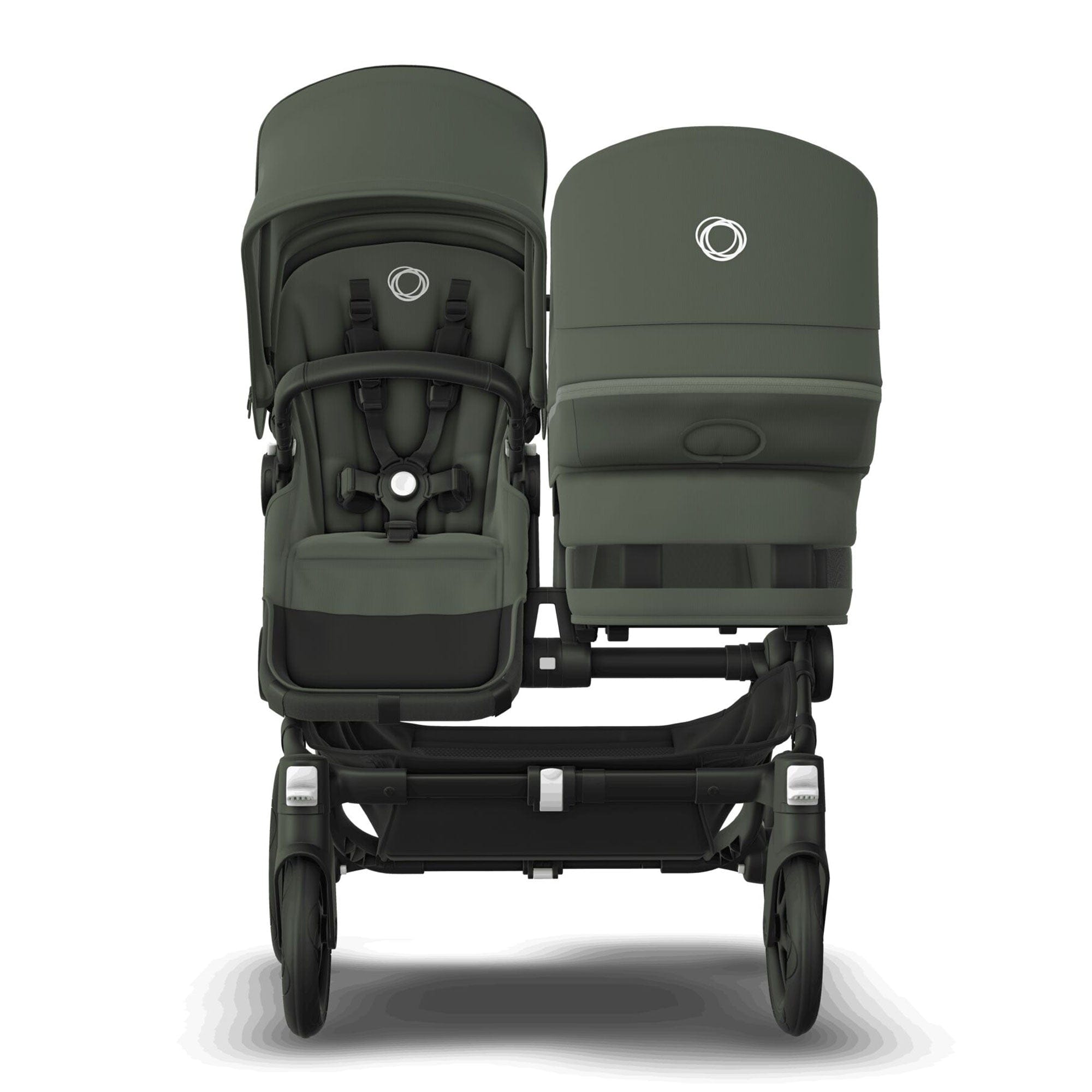 Bugaboo travel systems Bugaboo Donkey 5 Duo Complete Cloud T Travel System - Forest Green 17676-FOR-GRN