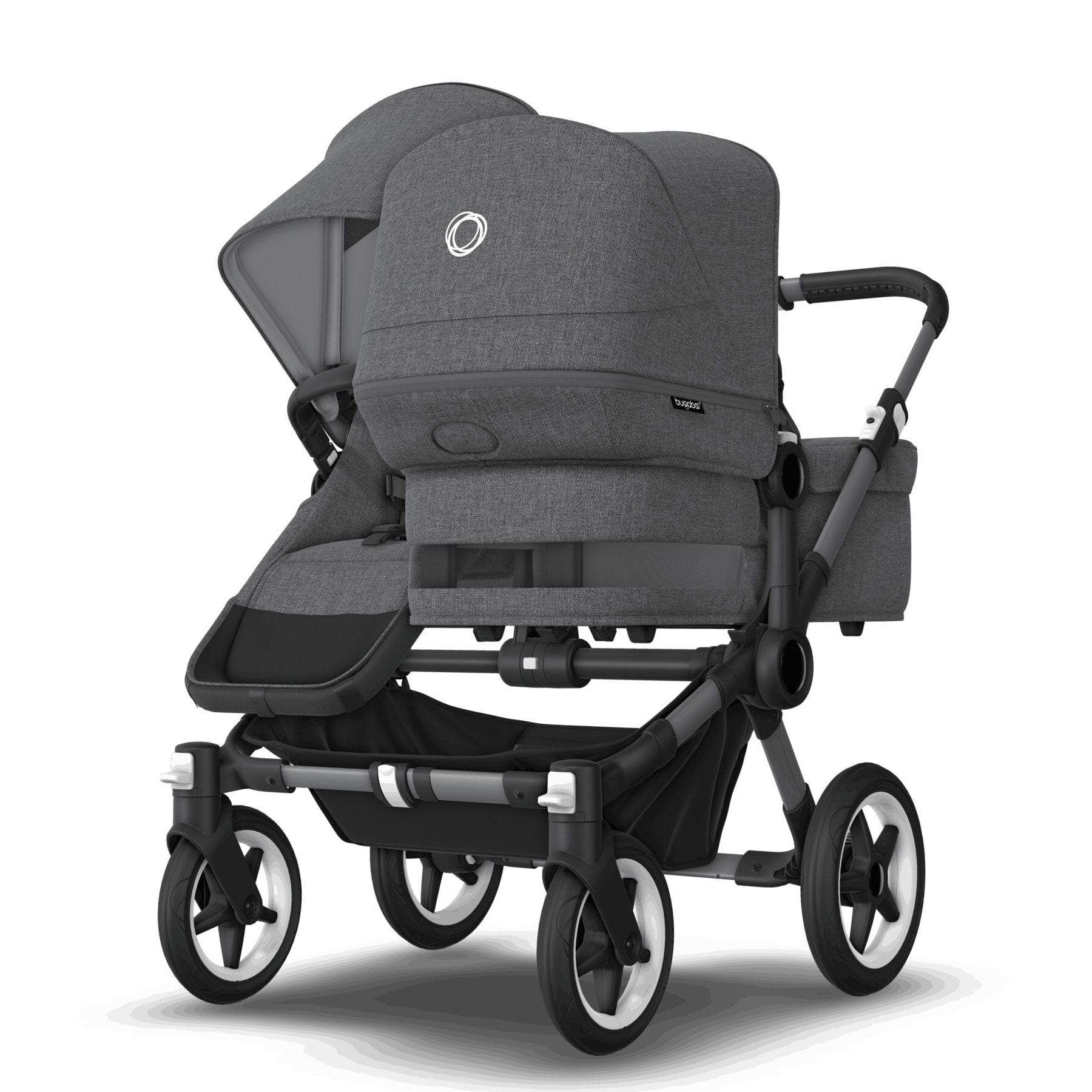 Bugaboo travel systems Bugaboo Donkey 5 Duo Complete Cloud T Travel System - Grey Mélange 17676-GRY-MEL