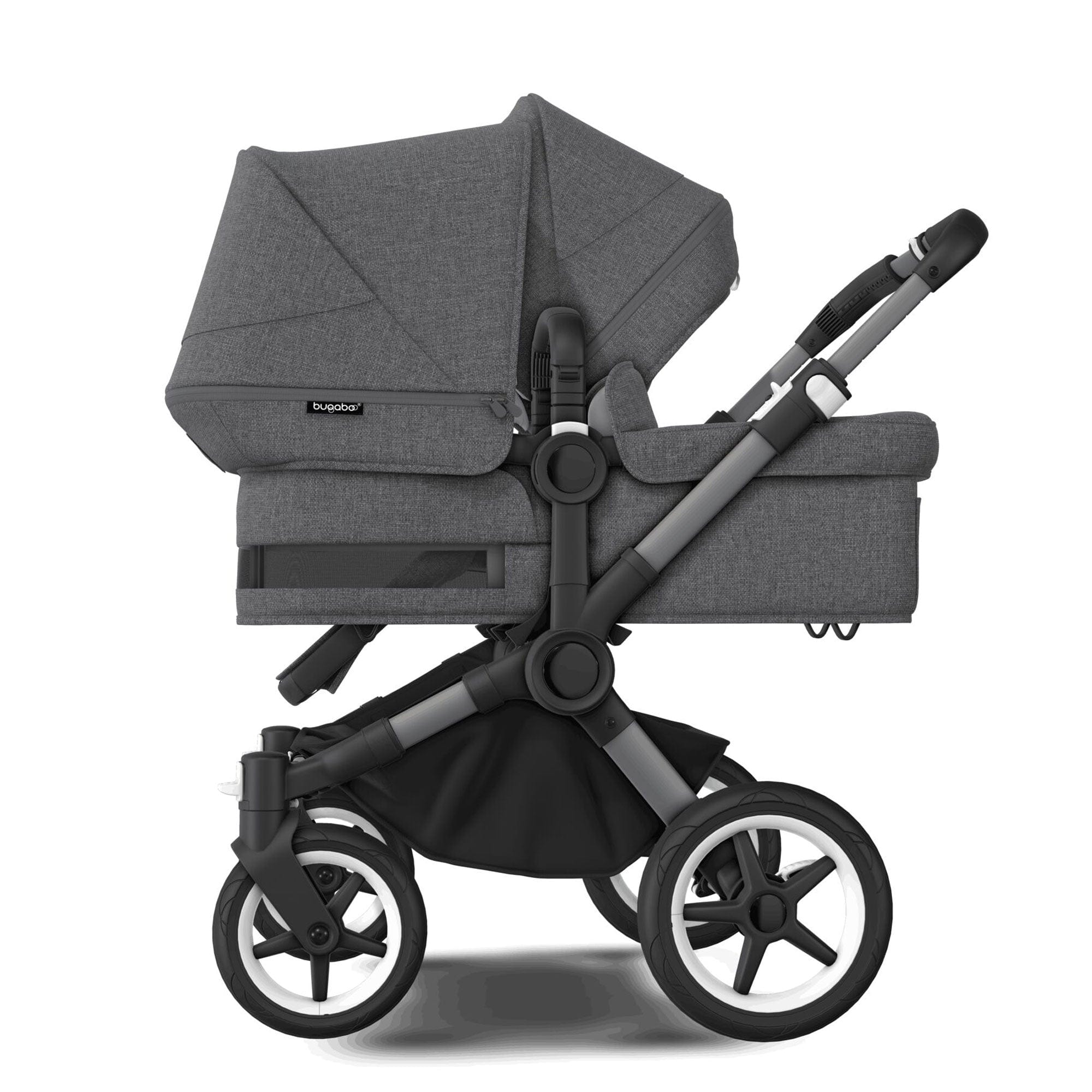 Bugaboo travel systems Bugaboo Donkey 5 Duo Complete Cloud T Travel System - Grey Mélange 17676-GRY-MEL