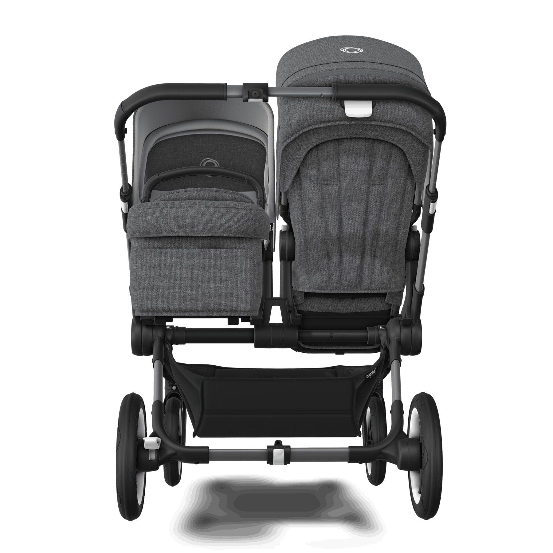 Bugaboo travel systems Bugaboo Donkey 5 Duo Complete Cloud T Travel System - Grey Mélange 17676-GRY-MEL