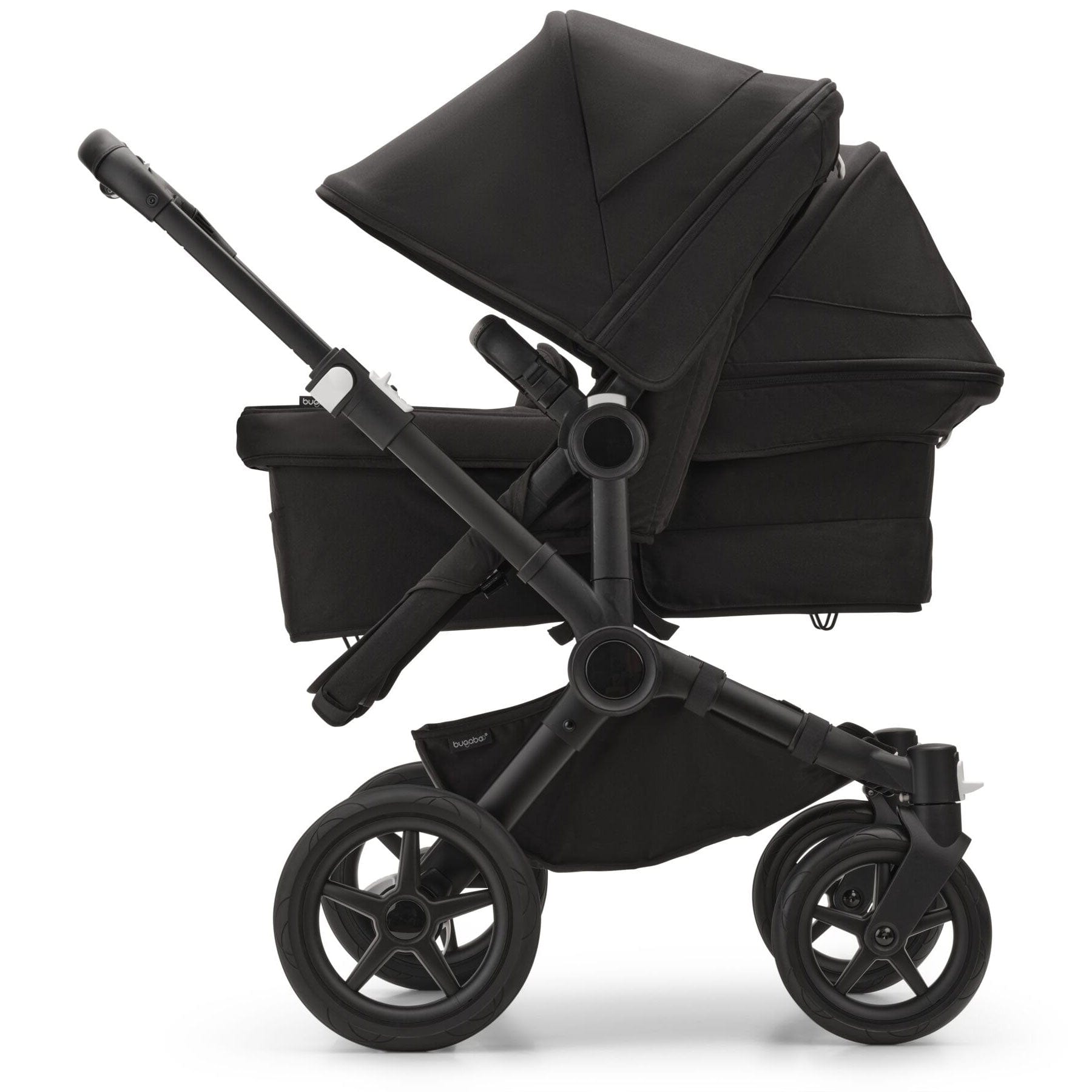 Bugaboo travel systems Bugaboo Donkey 5 Duo Complete Cloud T Travel System - Midnight Black 17676-MID-BLK