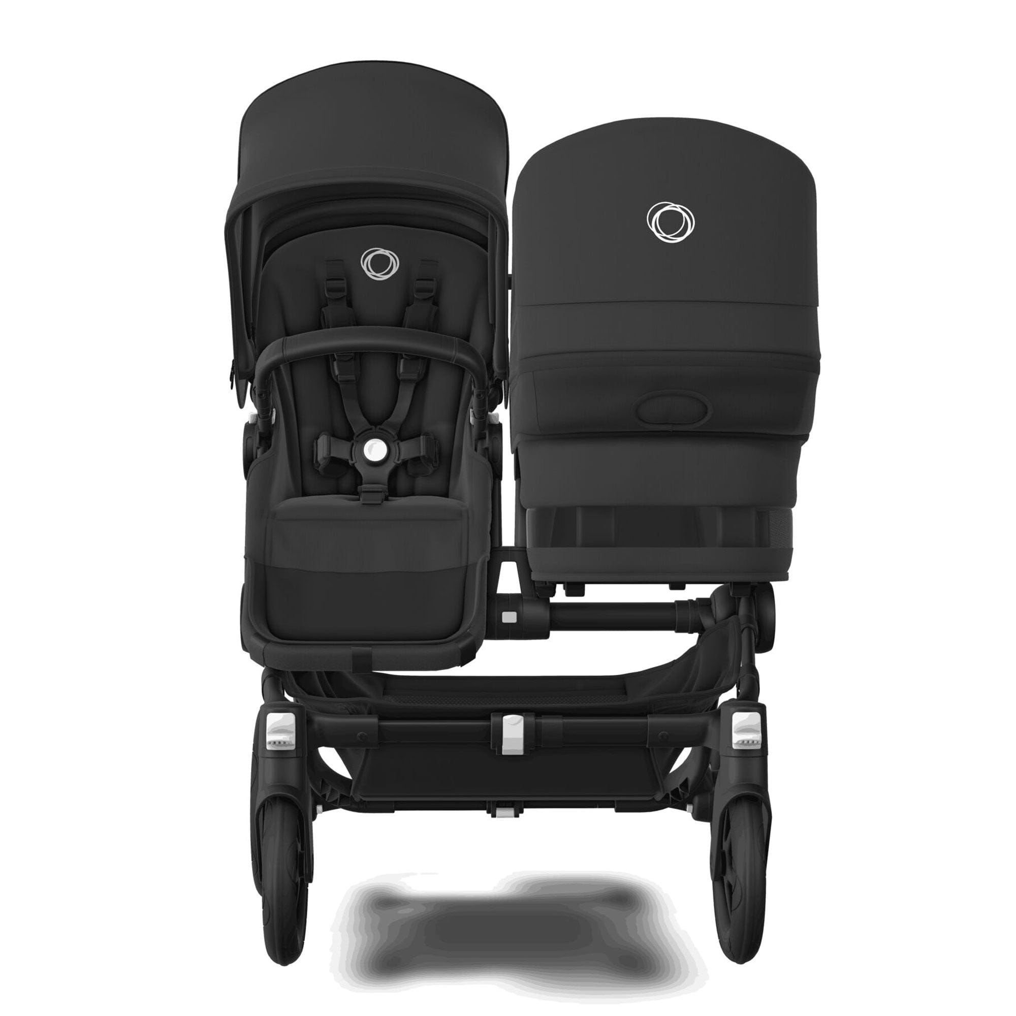 Bugaboo travel systems Bugaboo Donkey 5 Duo Complete Cloud T Travel System - Midnight Black 17676-MID-BLK