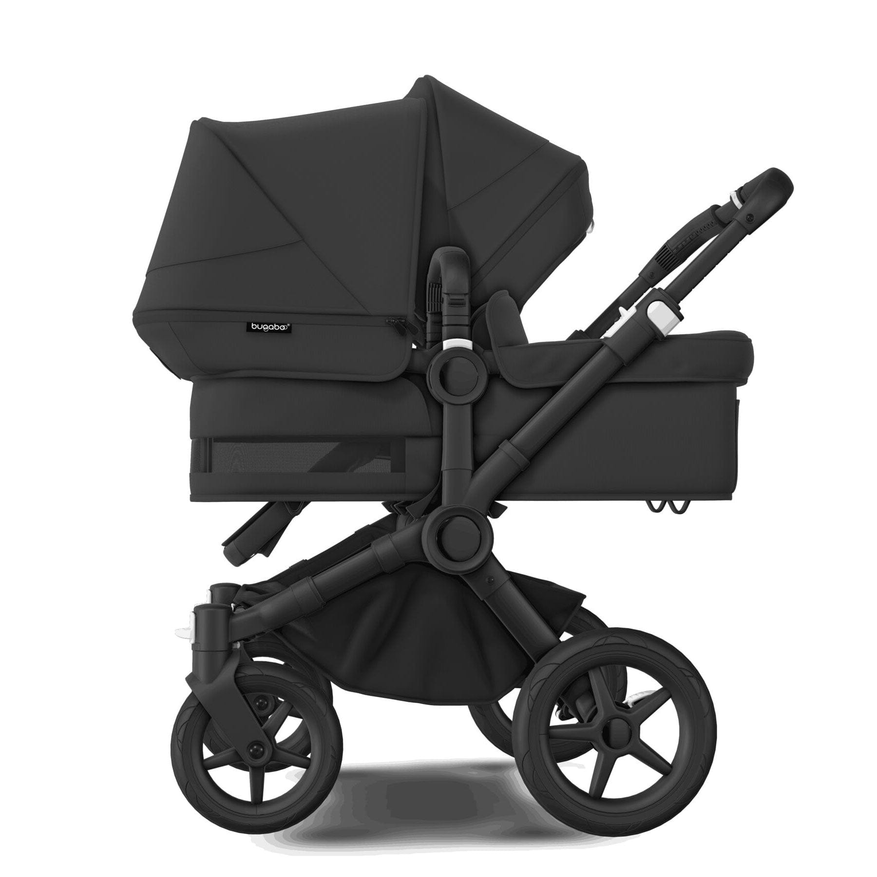 Bugaboo travel systems Bugaboo Donkey 5 Duo Complete Cloud T Travel System - Midnight Black 17676-MID-BLK