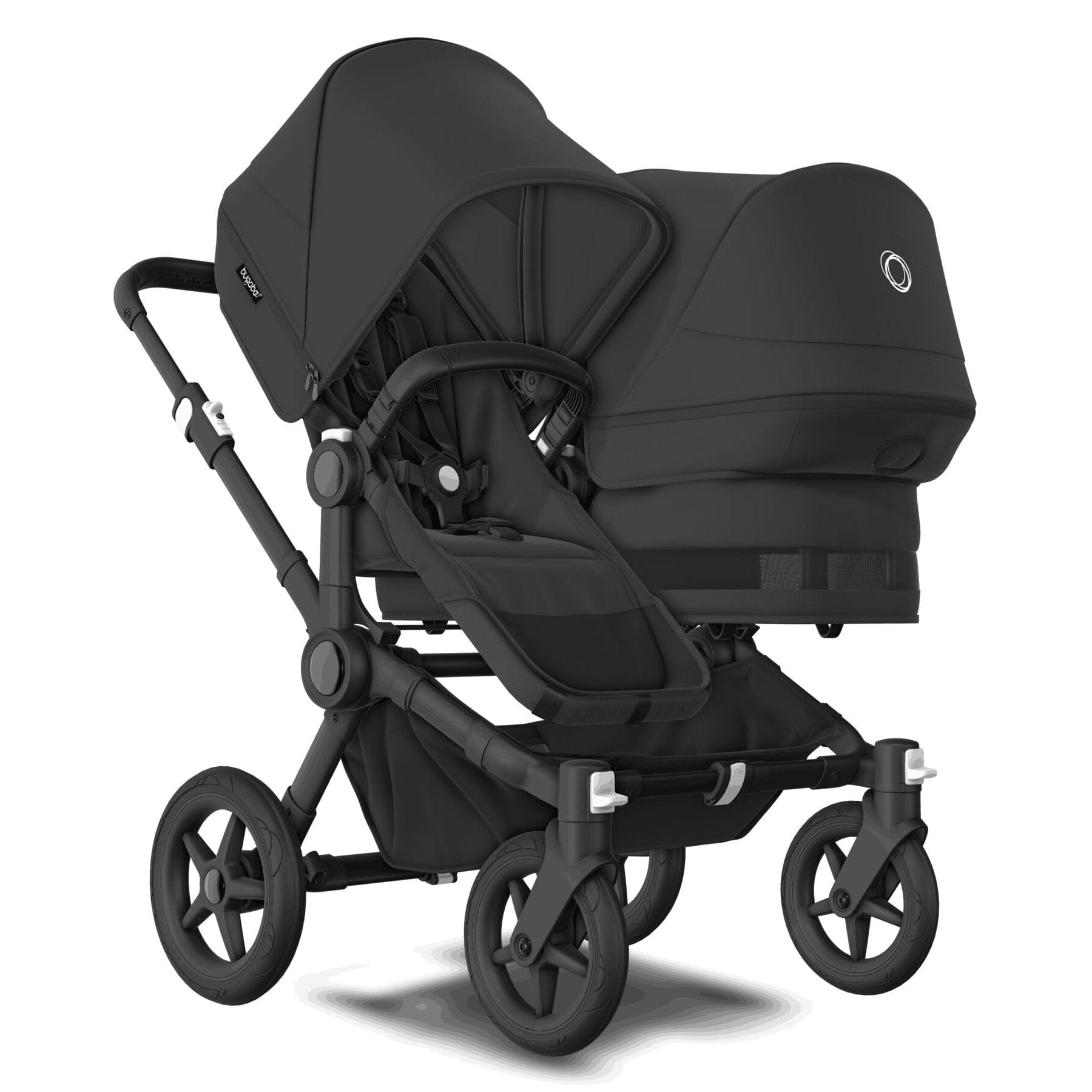 Bugaboo travel systems Bugaboo Donkey 5 Duo Complete Cloud T Travel System - Midnight Black 17676-MID-BLK