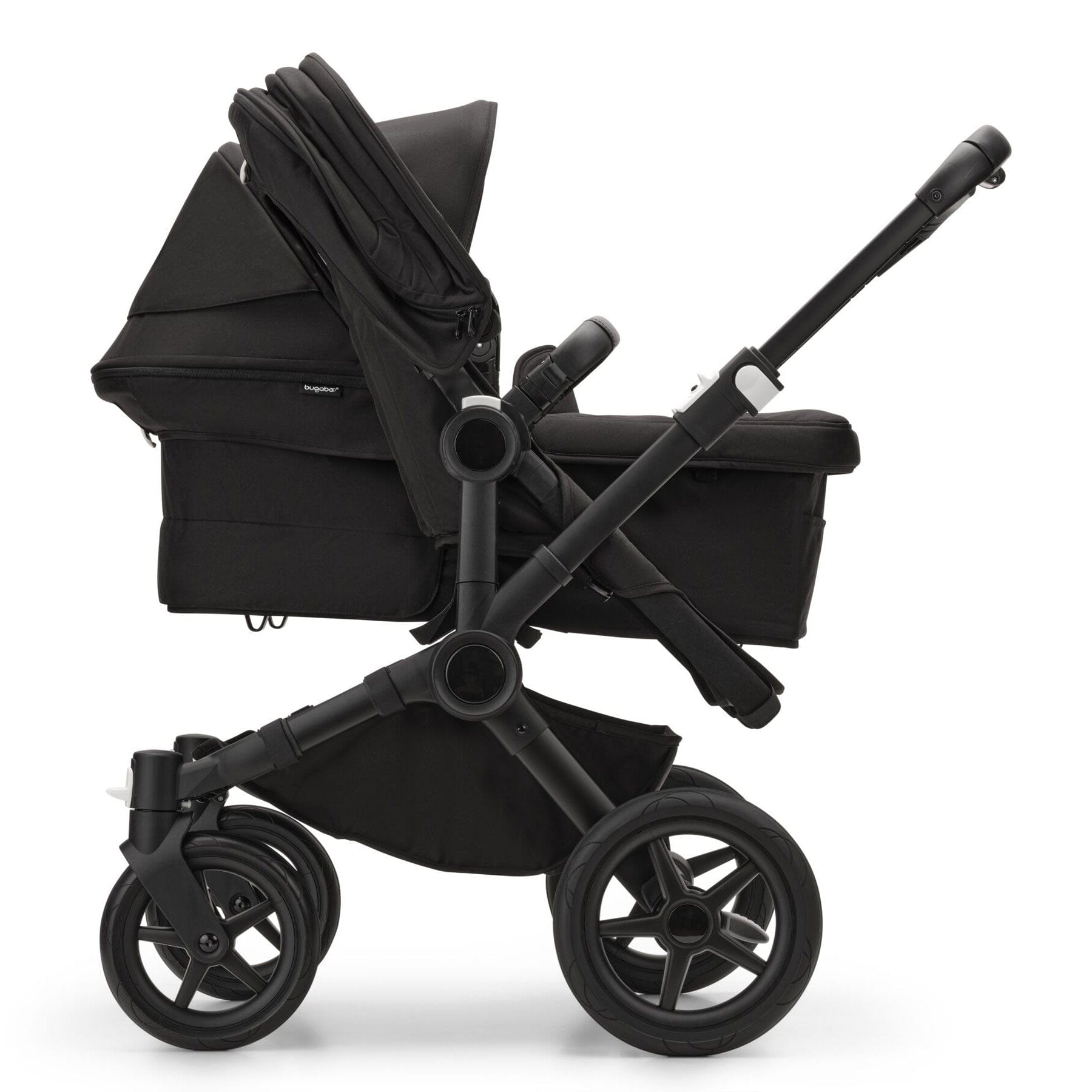 Bugaboo travel systems Bugaboo Donkey 5 Duo Complete Cloud T Travel System - Midnight Black 17676-MID-BLK