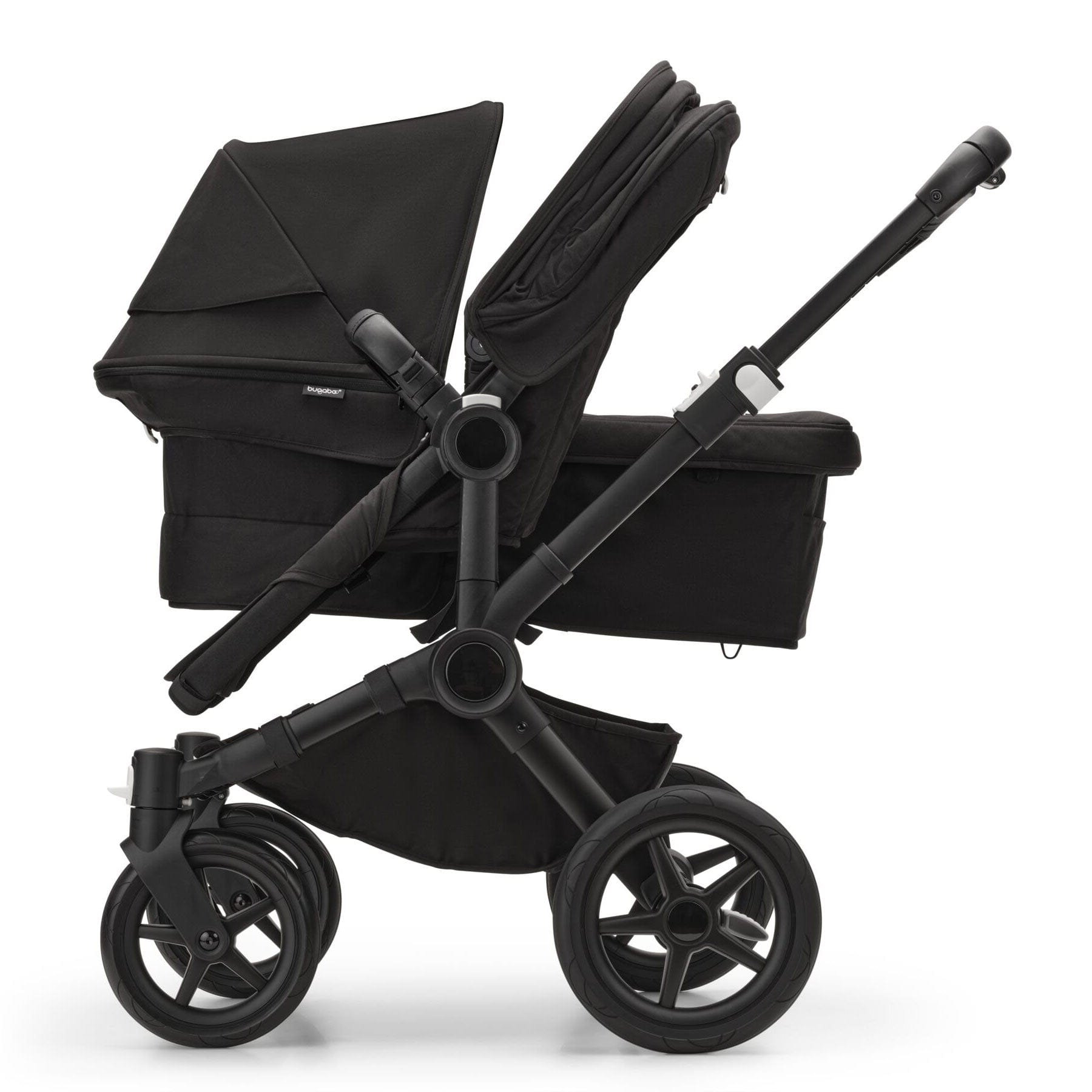 Bugaboo travel systems Bugaboo Donkey 5 Duo Complete Turtle Travel System - Midnight Black 17672-MID-BLK