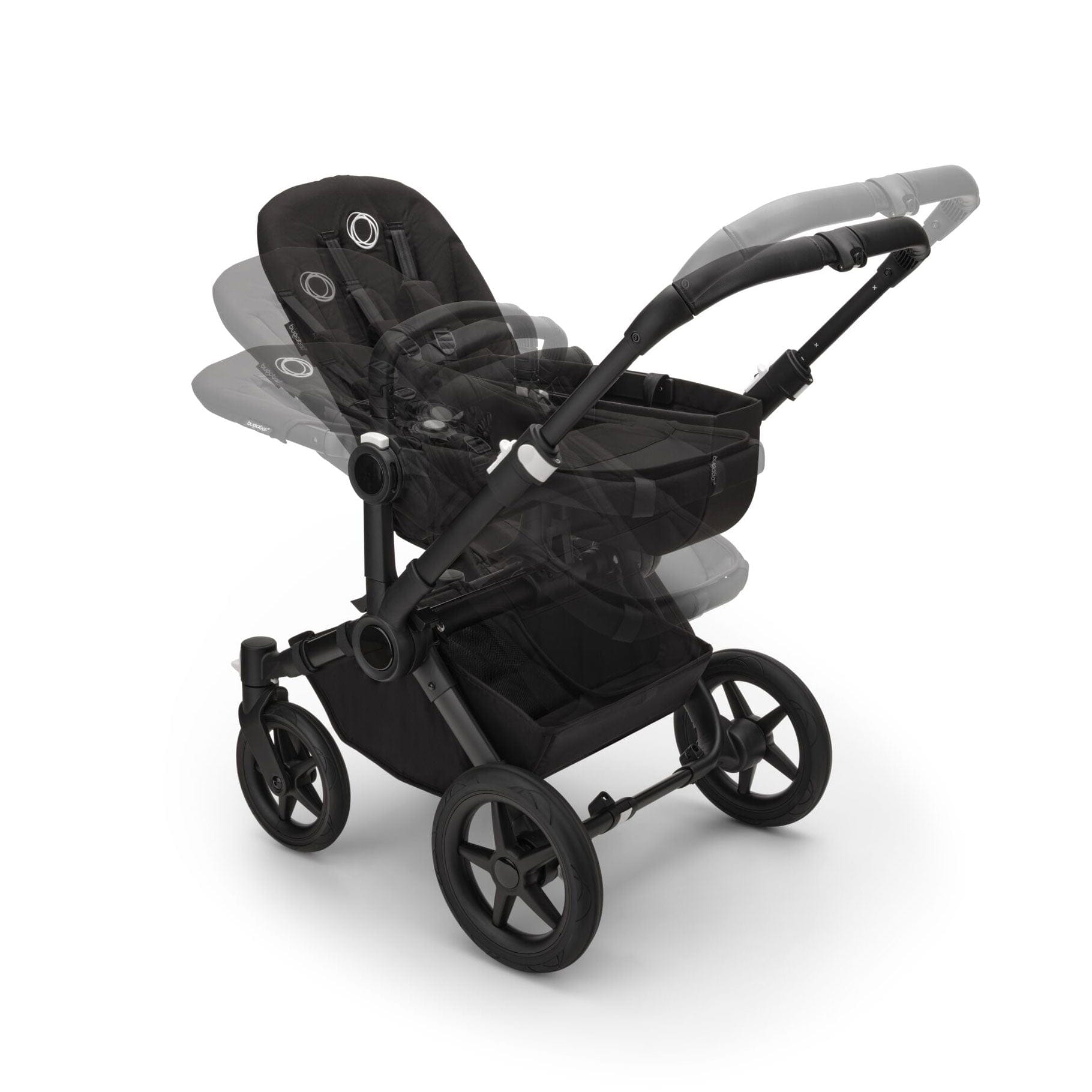 Bugaboo travel systems Bugaboo Donkey 5 Mono Cloud T Travel System - Midnight Black 17668-MID-BLK