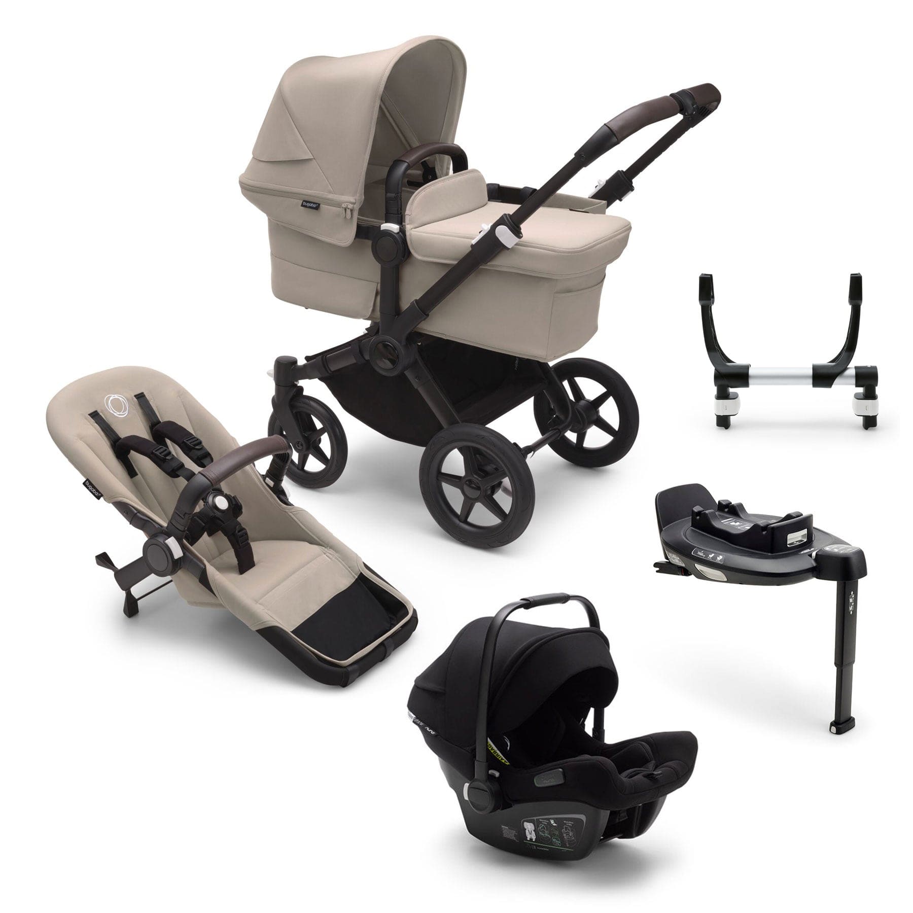 Bugaboo travel systems Bugaboo Donkey 5 Mono Turtle Travel System - Desert Taupe 17622-DES-TPE