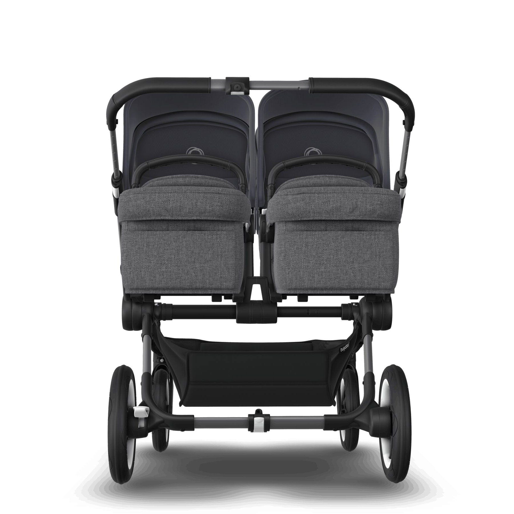 Bugaboo travel systems Bugaboo Donkey 5 Twin Complete Cloud T Travel System - Grey Mélange 17686-GRY-MEL