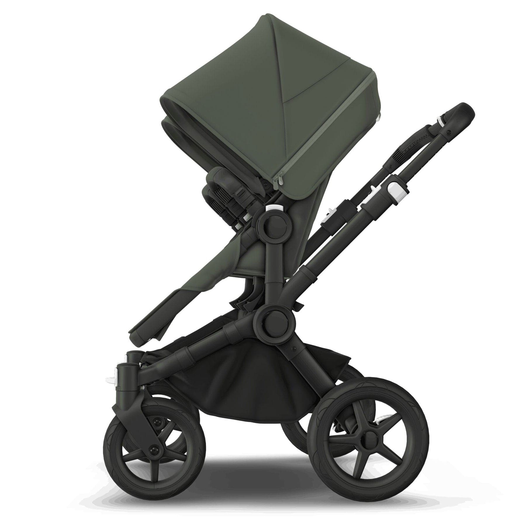 Bugaboo travel systems Bugaboo Donkey 5 Twin Complete Turtle Travel System - Forest Green 17680-FOR-GRN