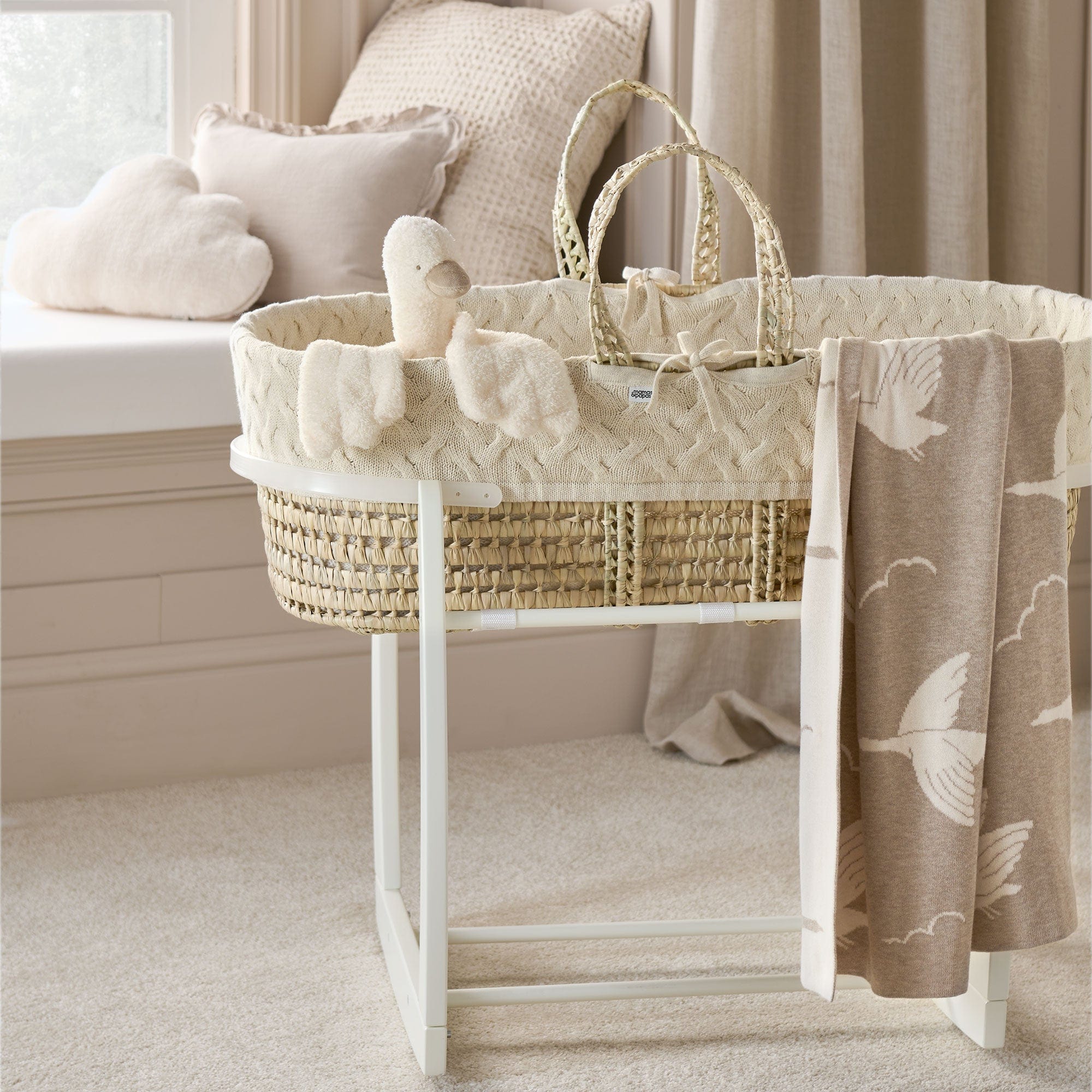 Clair De Lune moses baskets Mamas & Papas Welcome to the World Moses Basket - Duckling