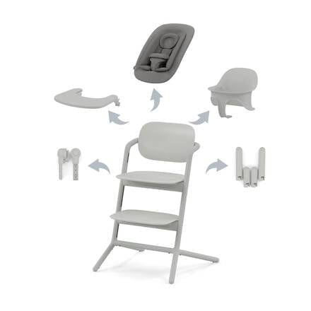 Cybex baby highchairs Cybex LEMO 4 in 1 High Chair in Suede Grey 521003217