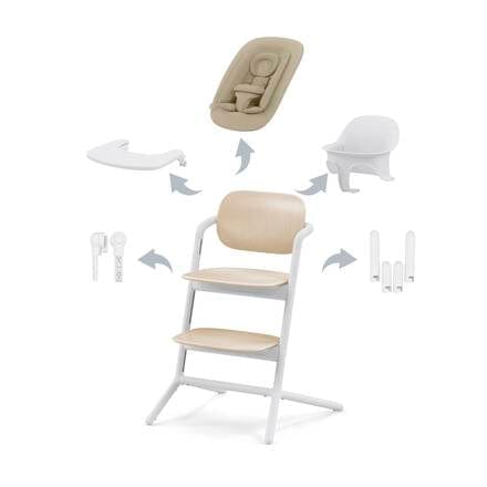 Cybex baby highchairs Cybex LEMO 4 in 1 High Chair in Sand White 521003225