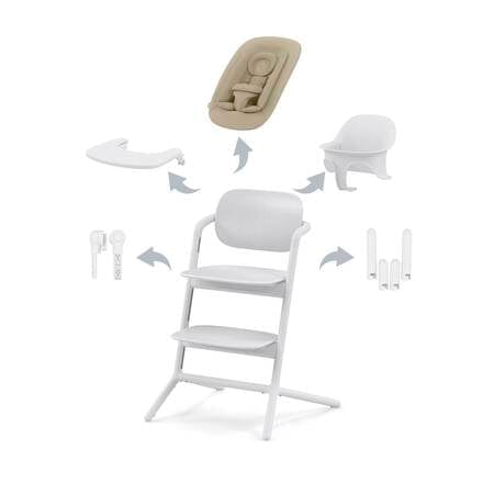 Cybex baby highchairs Cybex LEMO 4 in 1 High Chair in All White 521004831