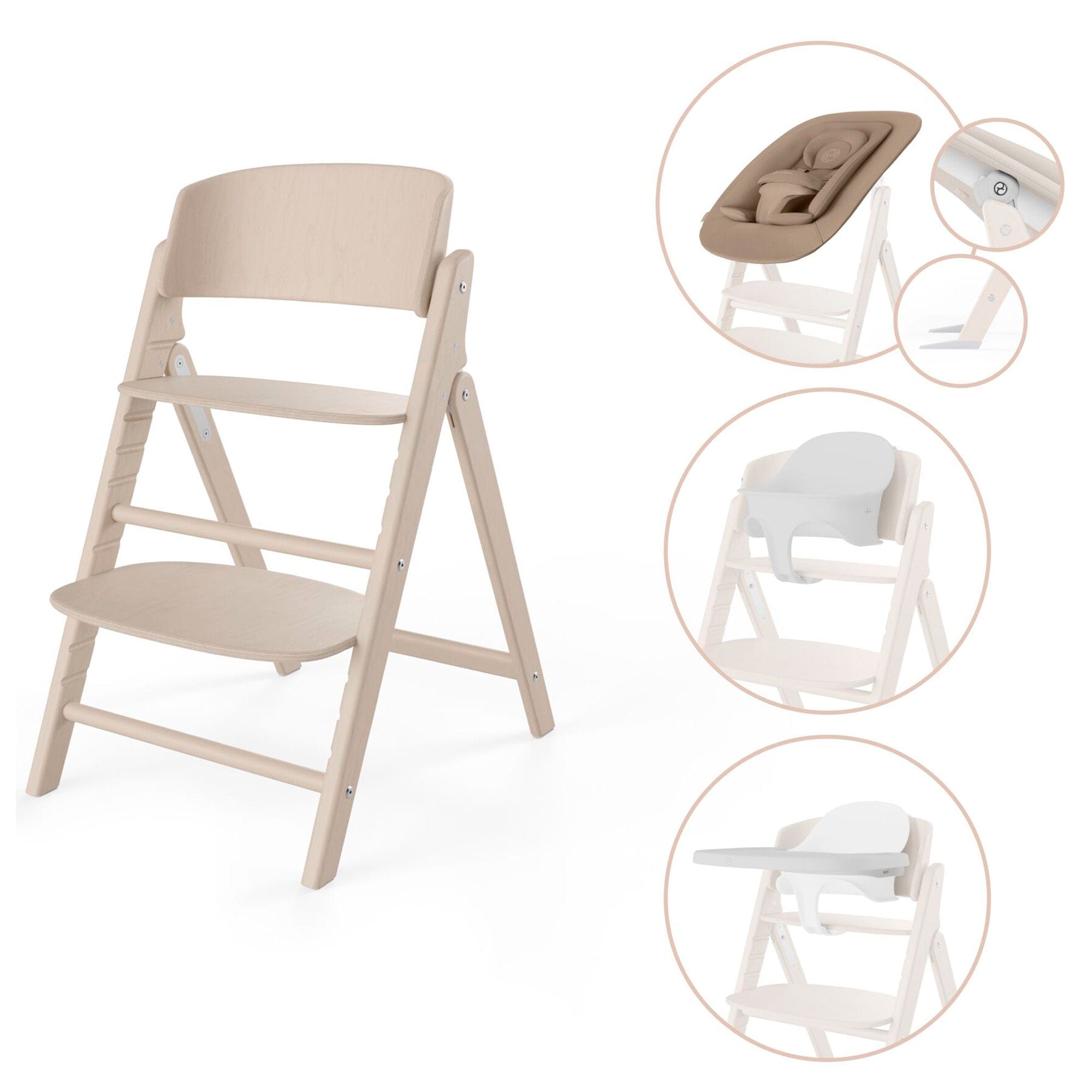 Cybex baby highchairs Cybex Click & Fold 4in1 High Chair - All Natural 524000871