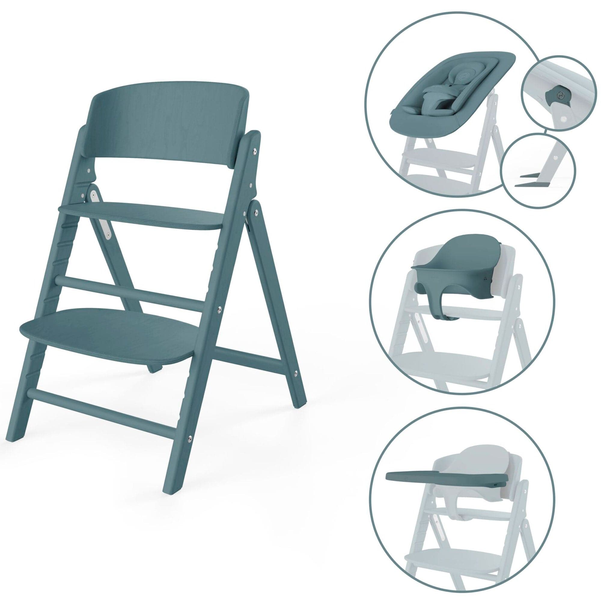 Cybex baby highchairs Cybex Click & Fold 4in1 High Chair - Stone Blue 524000883