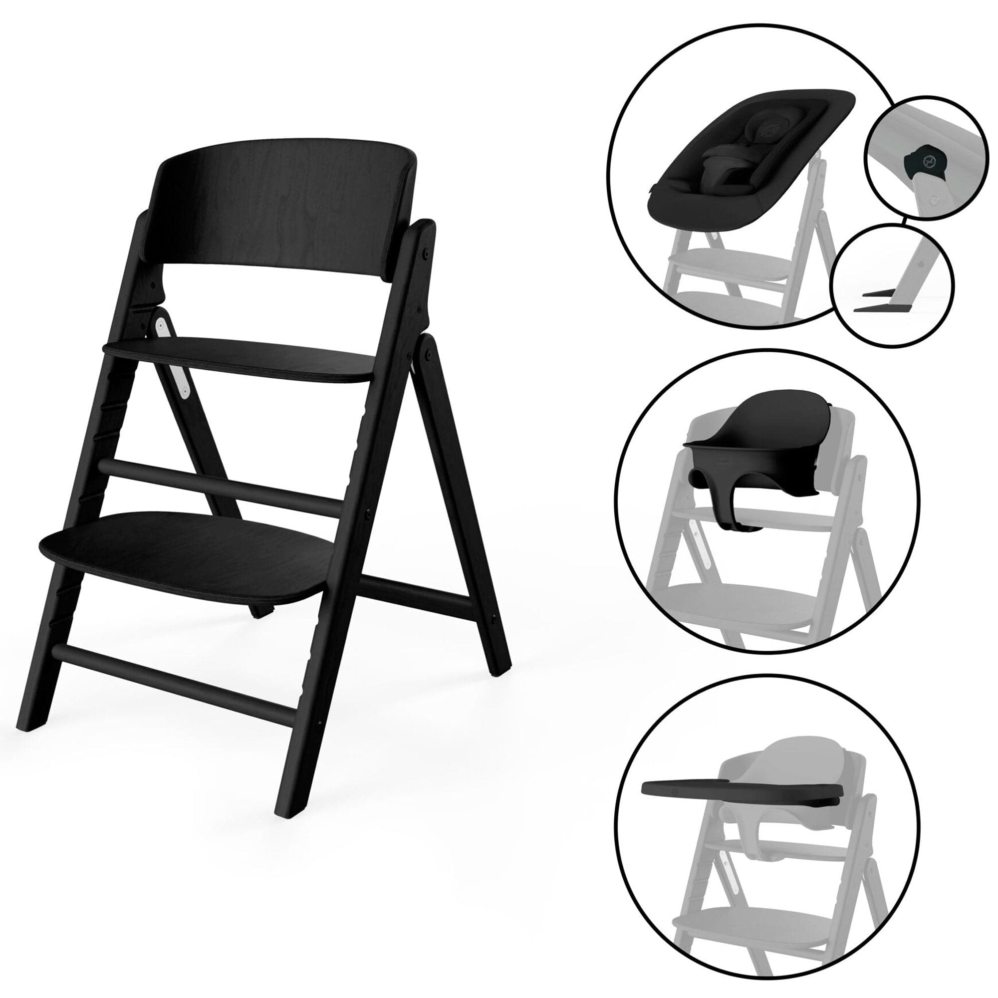 Cybex baby highchairs Cybex Click & Fold 4in1 High Chair - Stunning Black 524000847