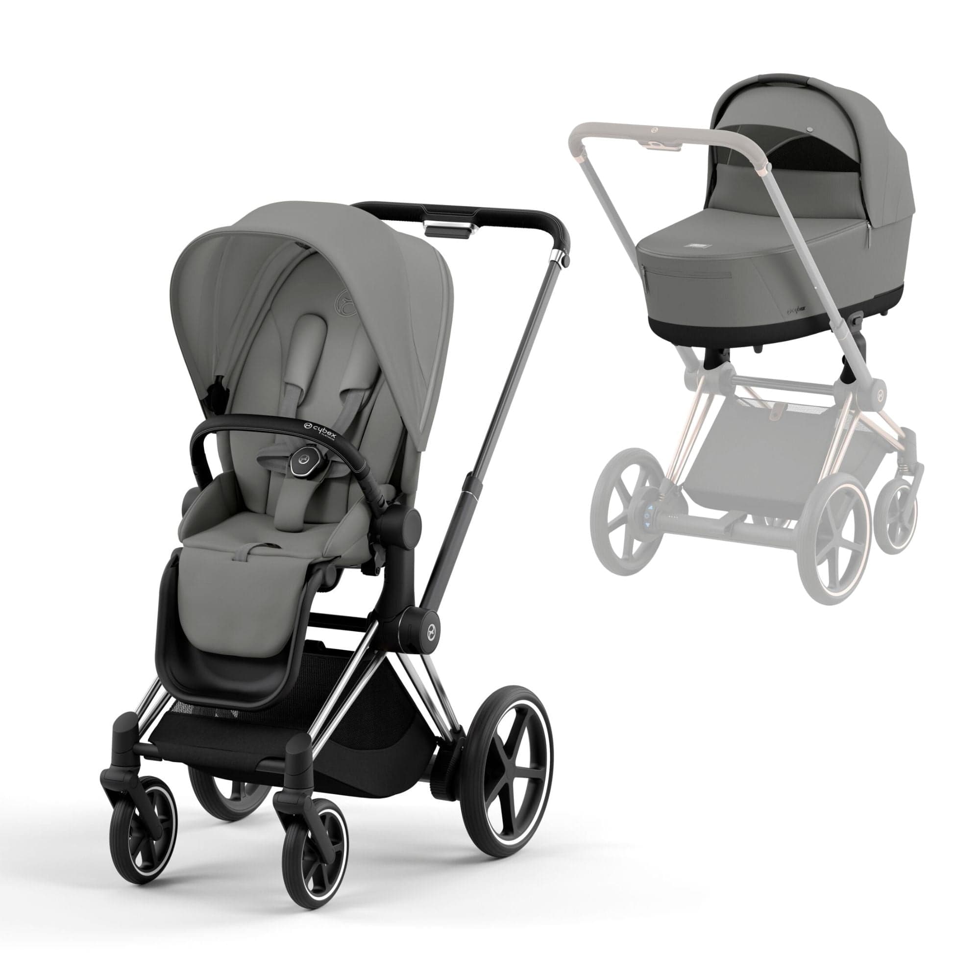 Cybex Baby Prams Cybex e-Priam Pram - Mirage Grey 16740-CH-BLK-GRY