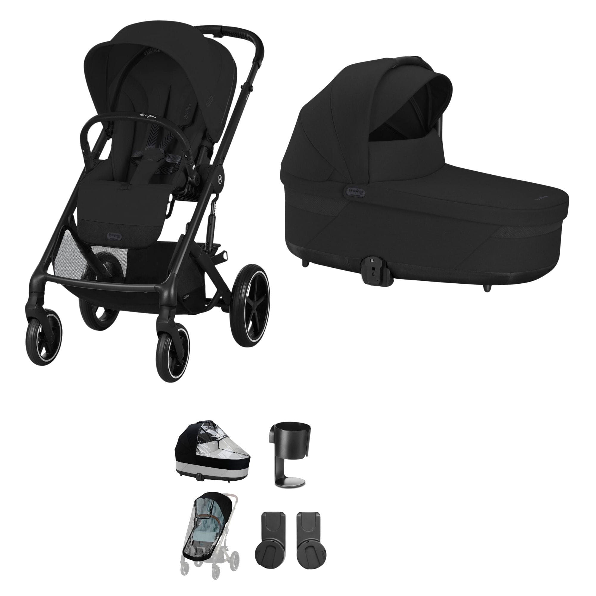 Cybex baby prams Cybex Balios S Lux Essential Bundle - Black/Moon Black 14653-BLK-MOO-BLK-1