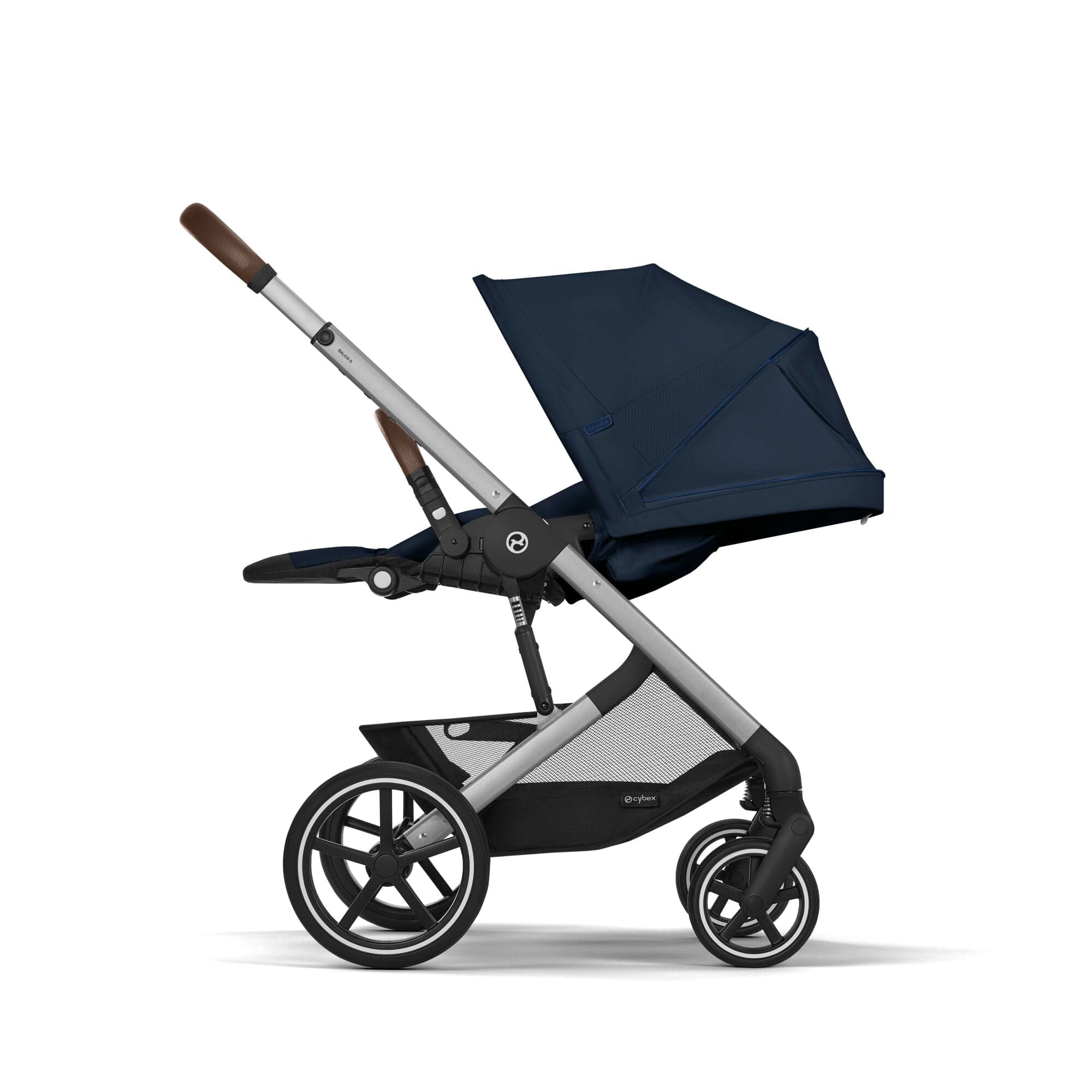 Cybex baby prams Cybex Balios S Lux Essential Bundle - Silver/Ocean Blue