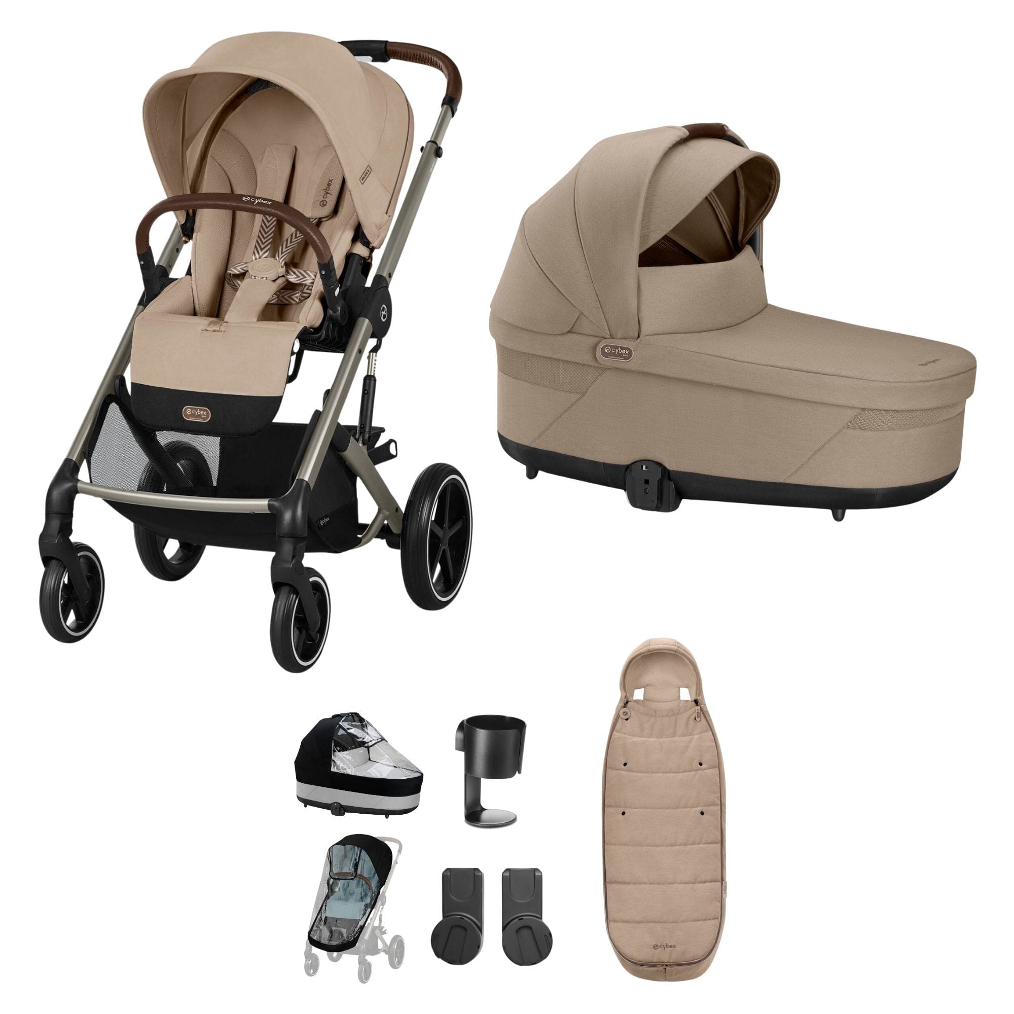 Cybex baby prams Cybex Balios S Lux Essential Bundle - Taupe/Almond Beige 16847-ALM-BEI-1