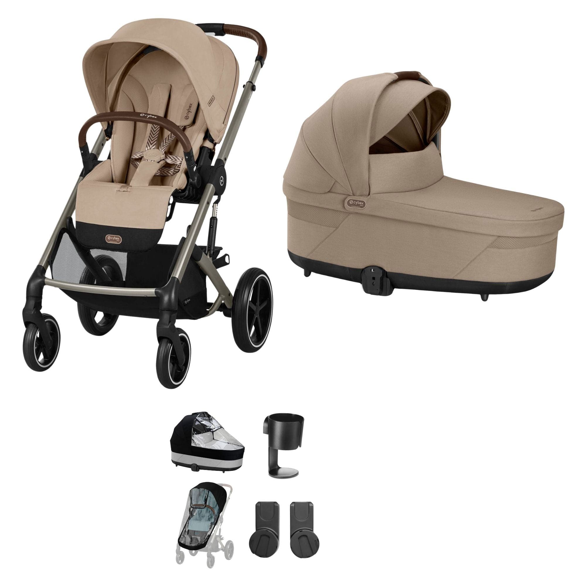 Cybex baby prams Cybex Balios S Lux Essential Bundle - Taupe/Almond Beige 16847-ALM-BEI-2