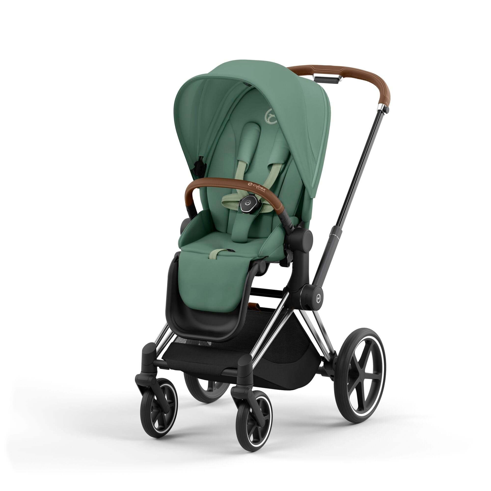 Cybex Priam Pram with Lux Cot Leaf Green