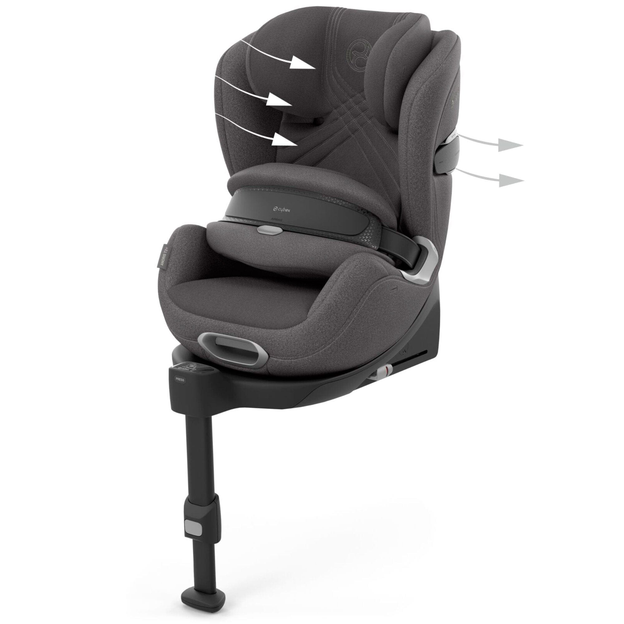 Cybex i-Size car seats Cybex Anoris T2 i-Size Plus Car Seat - Mirage Grey 523001063