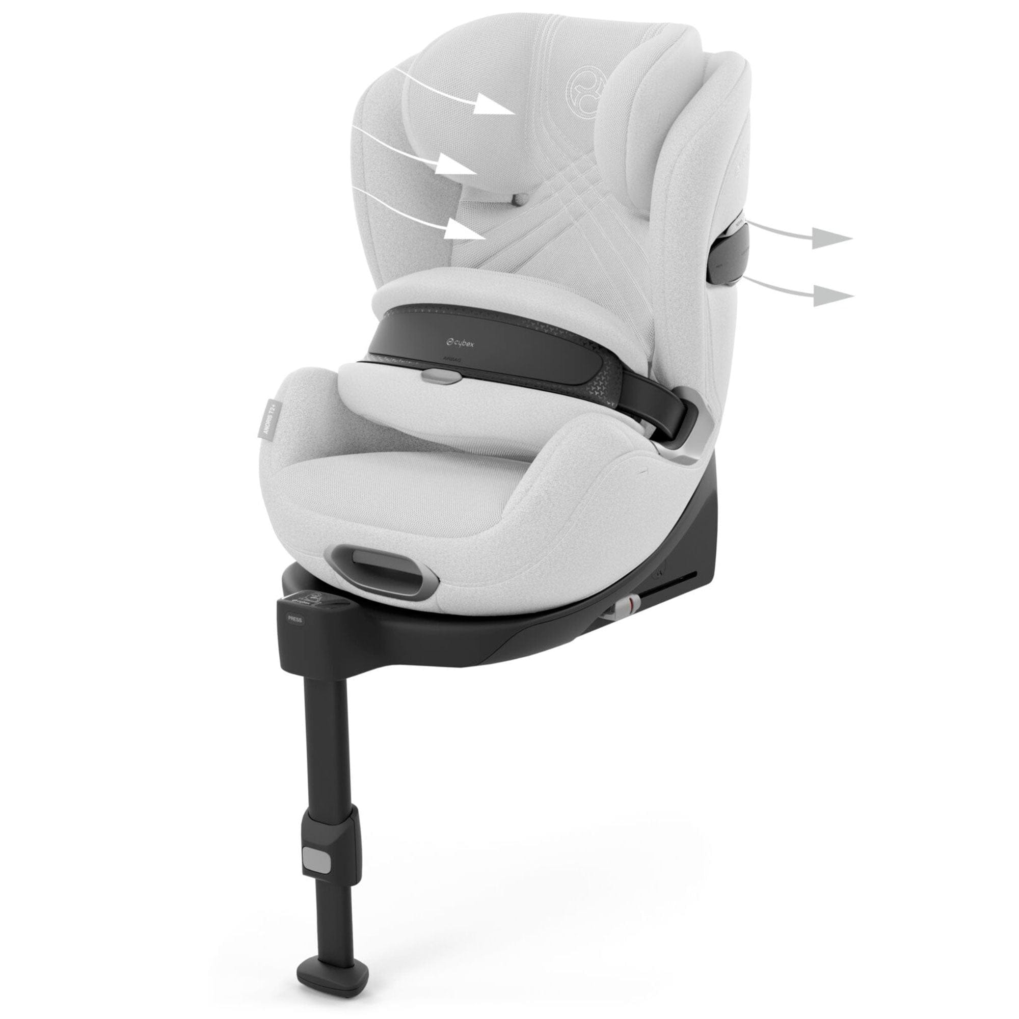 Cybex i-Size car seats Cybex Anoris T2 i-Size Plus Car Seat - Platinum White 523001071